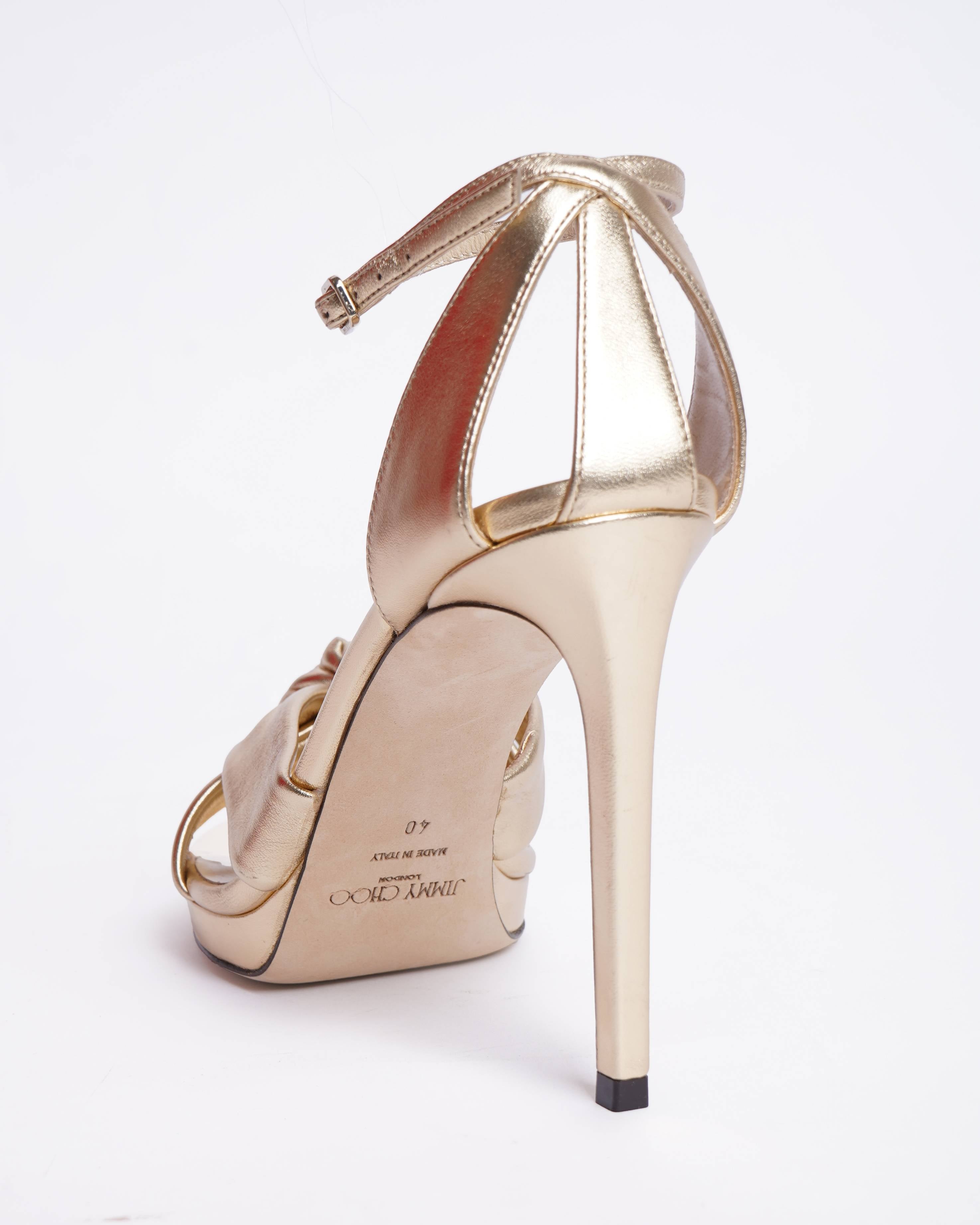 Jimmy choo rosie knotted ankle strap heels
