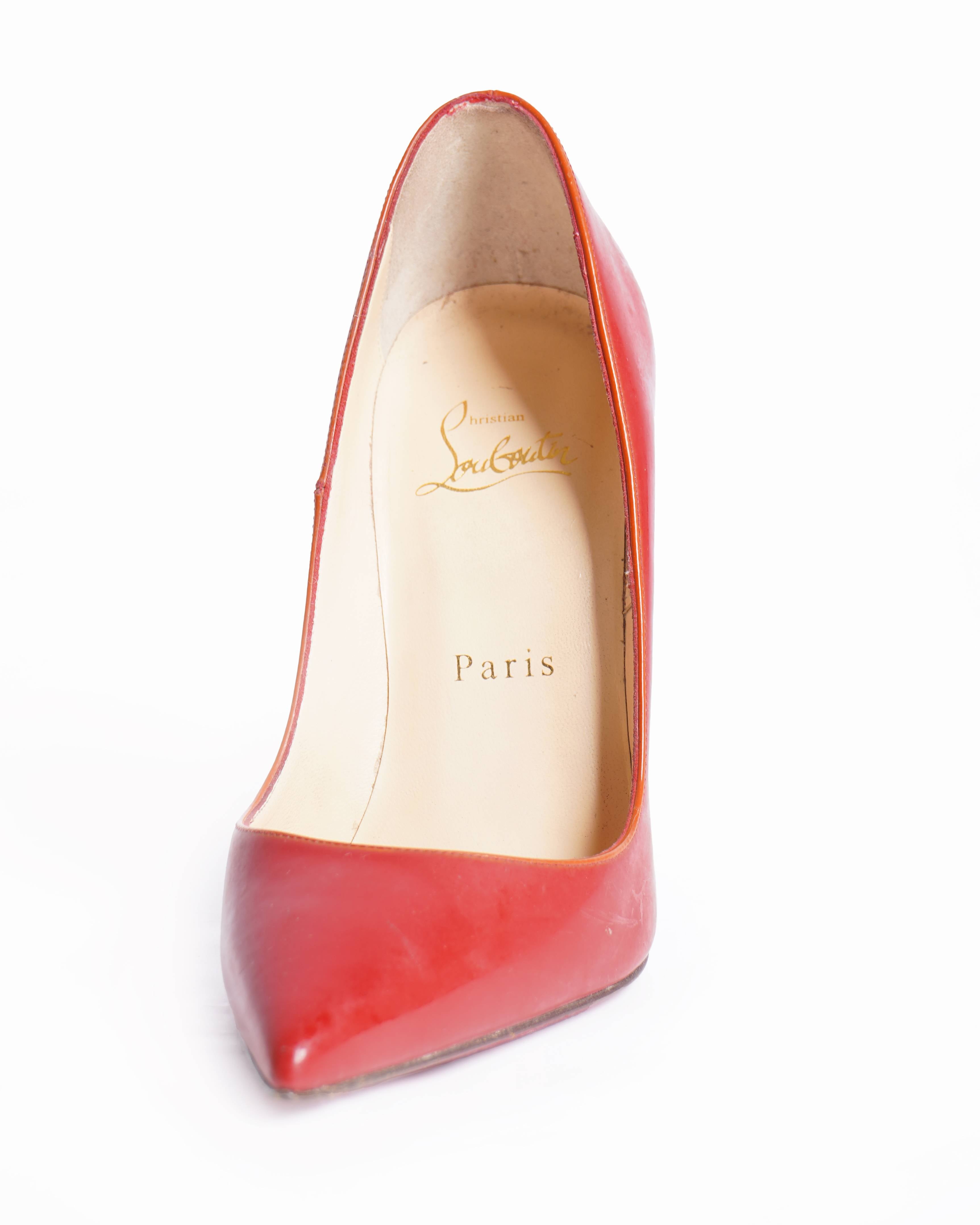 Christian Louboutin Pointy Toe Pumps In Red