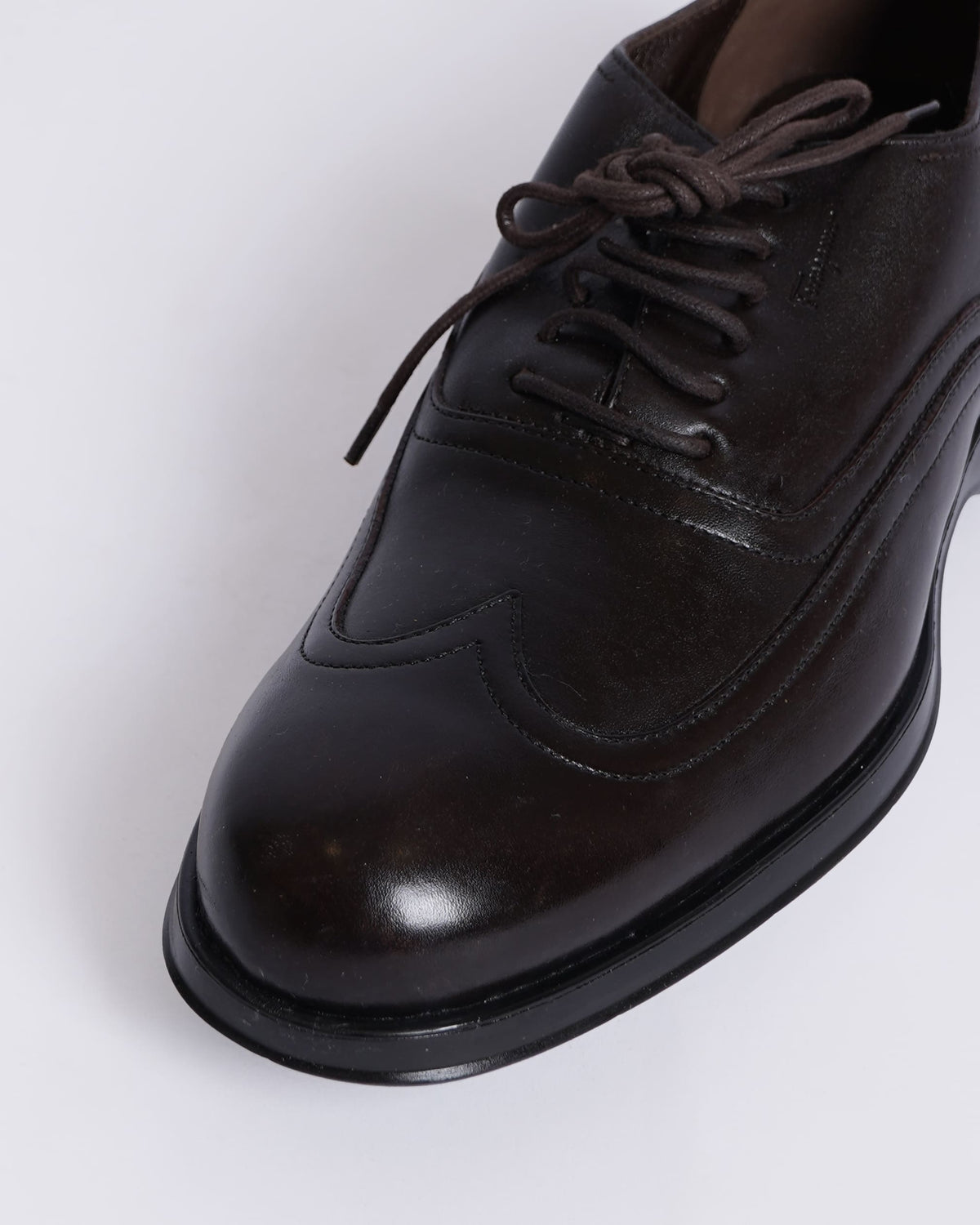 New Salvatore Ferragamo Men's lace up loafers in Dark Brown