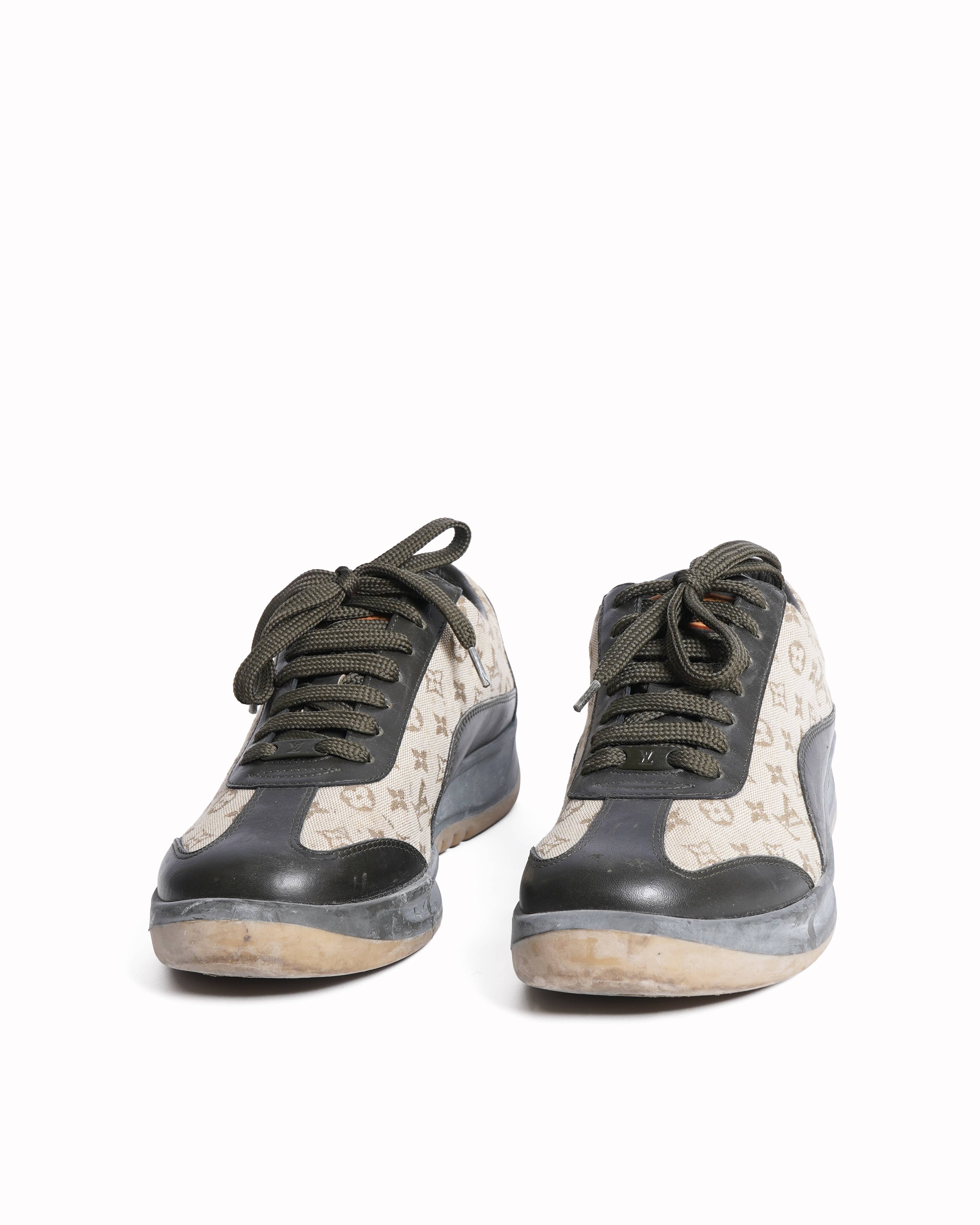 Louis Vuitton Monogram Mini Lin Pattern Leather Sneakers