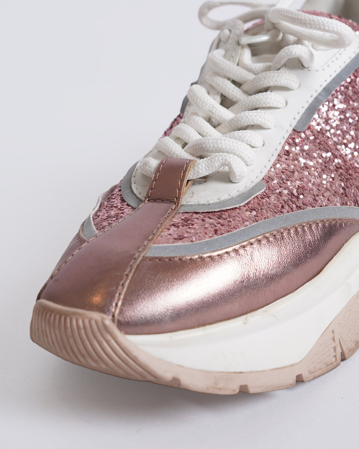 Jimmy Choo Pink Candyfloss Leather Raine Sneakers