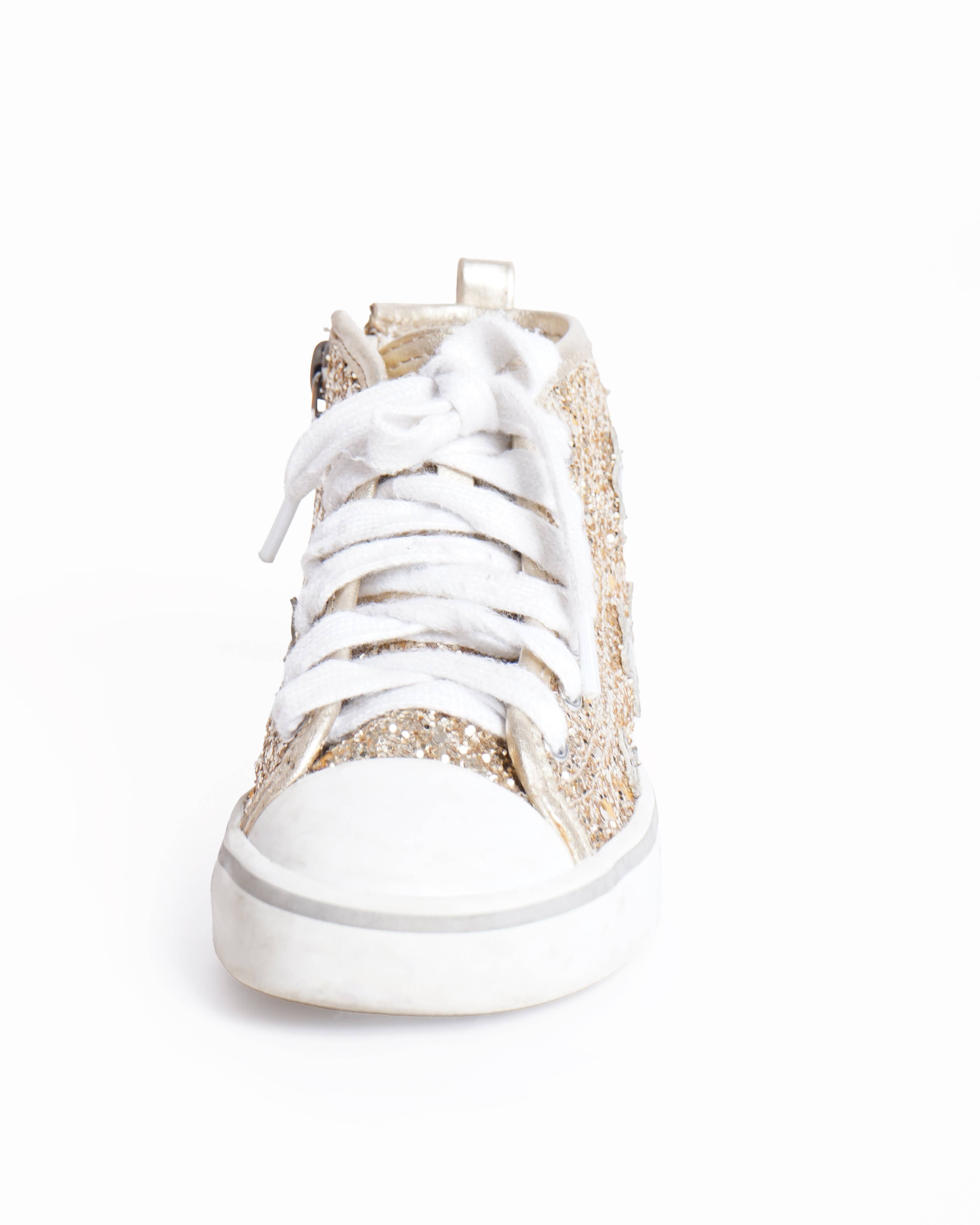 Prada Golden Glitter trainers Kids