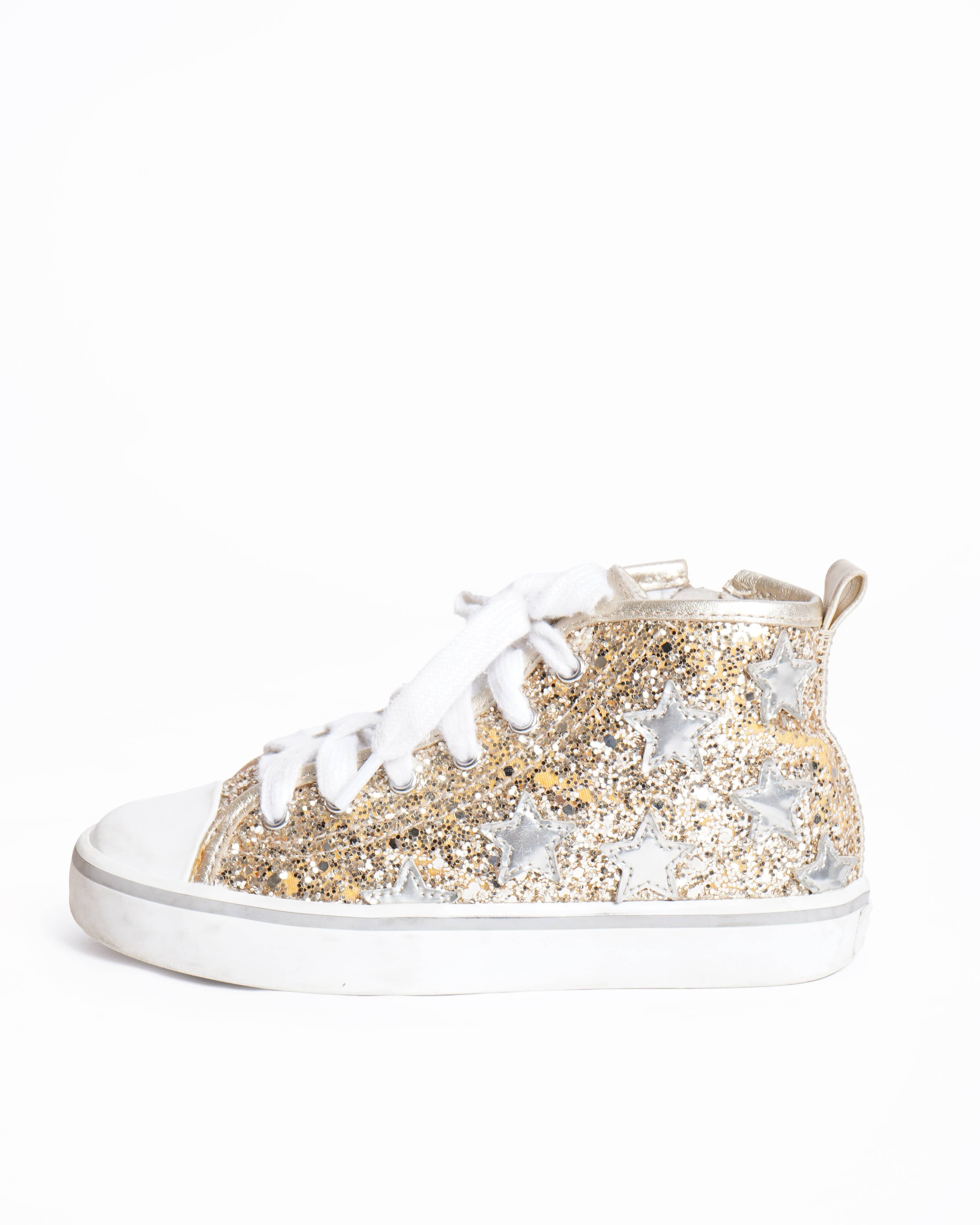 Prada Golden Glitter trainers Kids