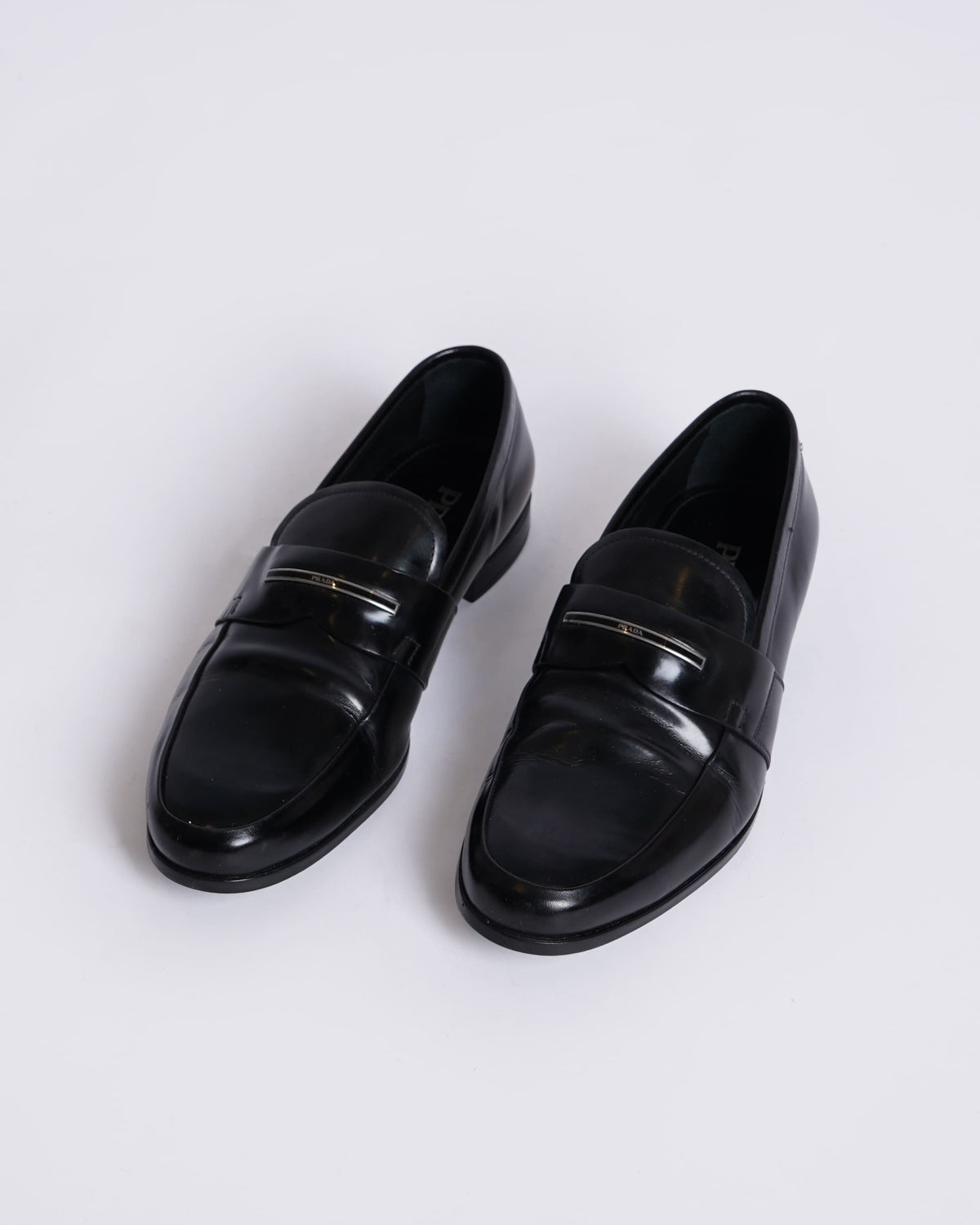 Prada Men's Penny Loafers in Black