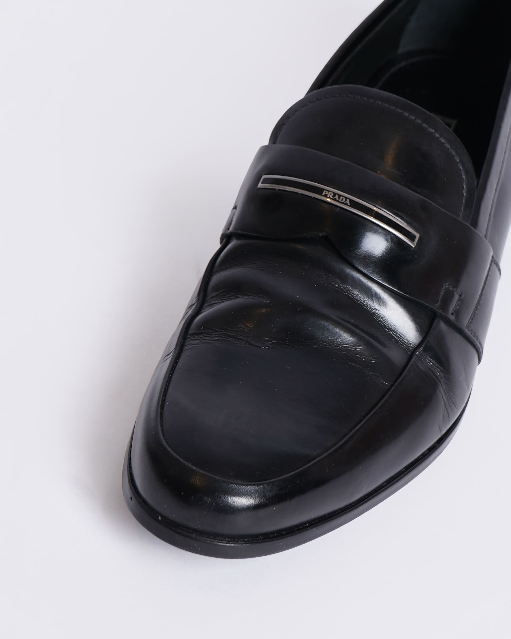 Prada Men's Penny Loafers in Black