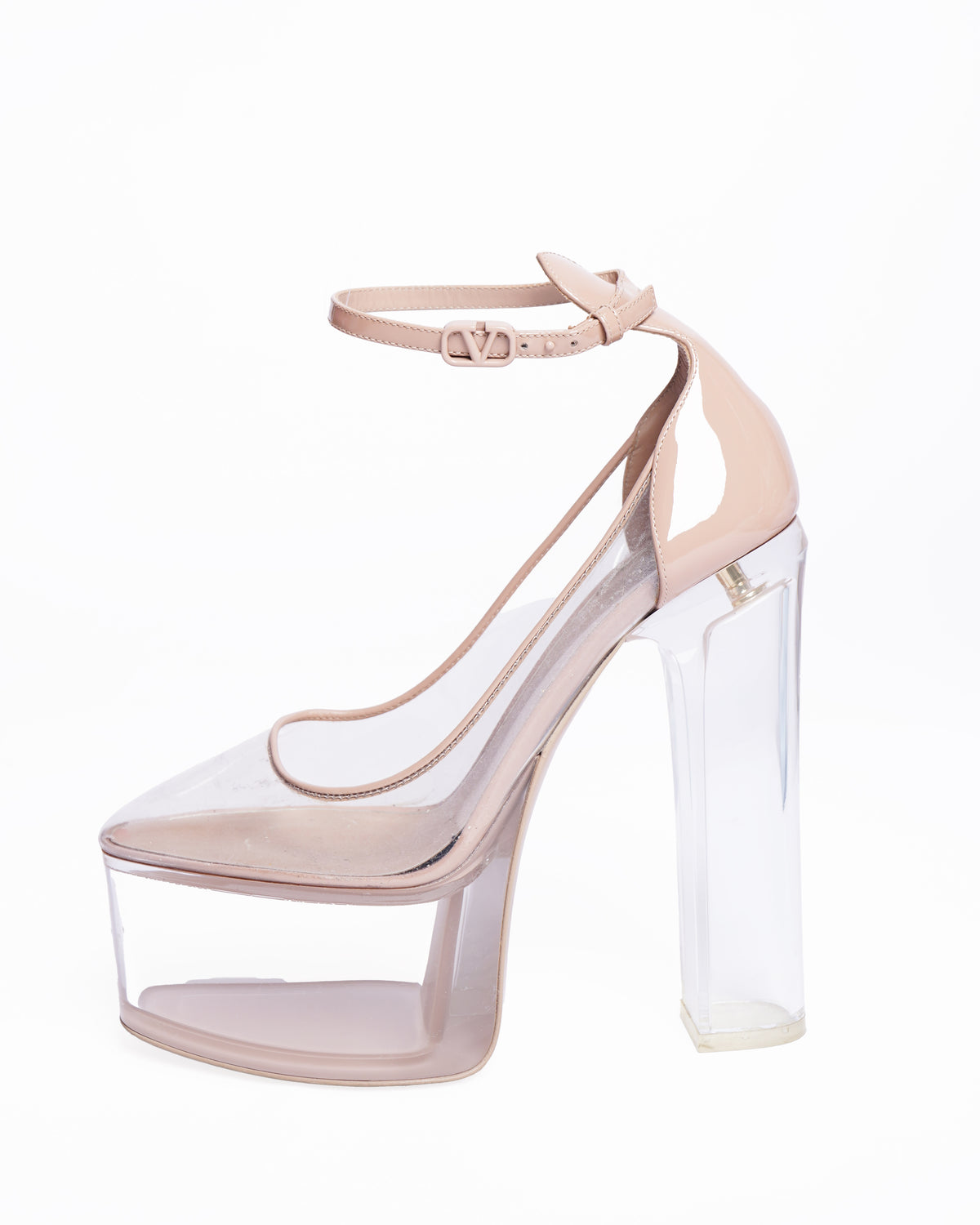 Valentino garavani tan platform heels