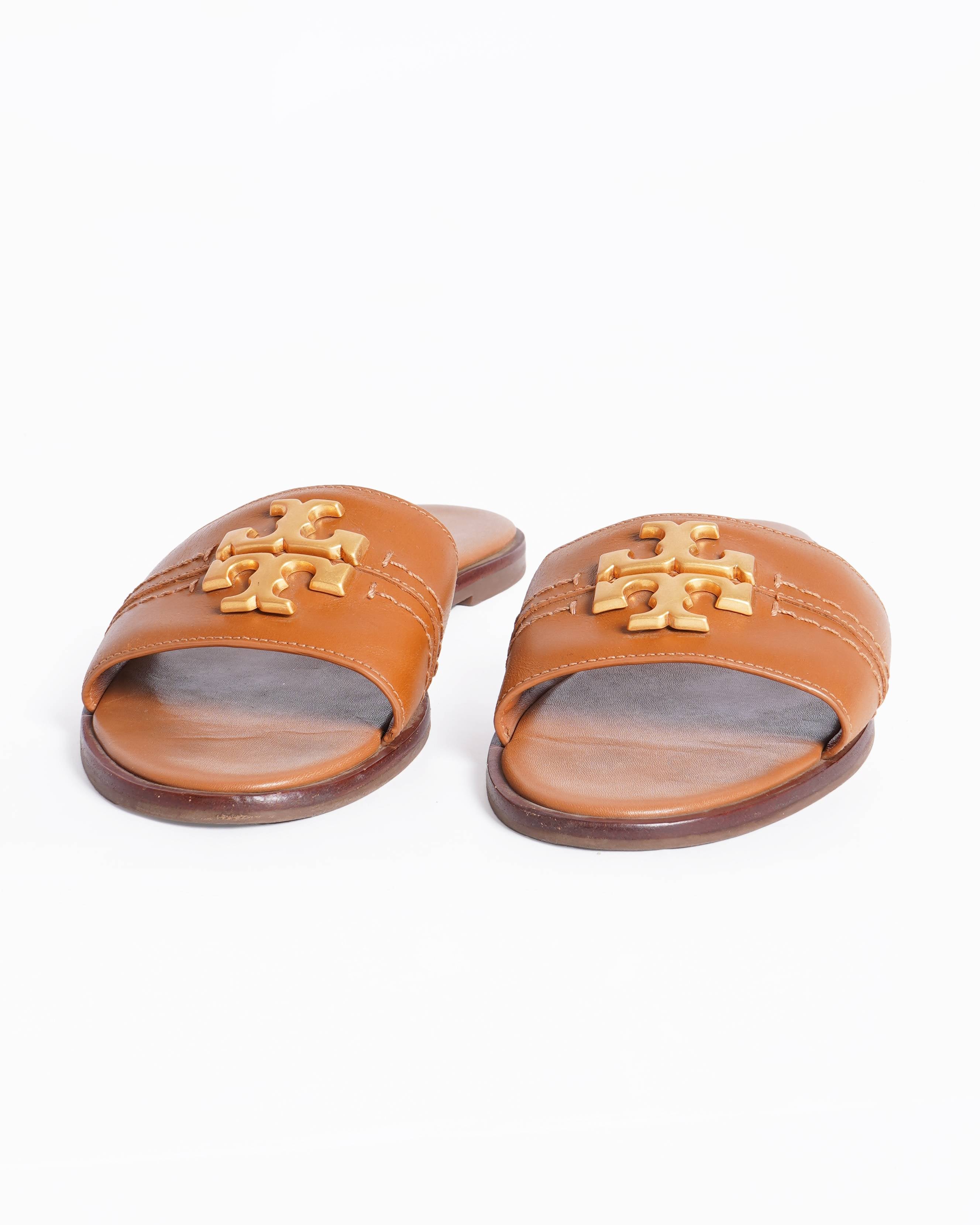 Tory burch brown everly flats