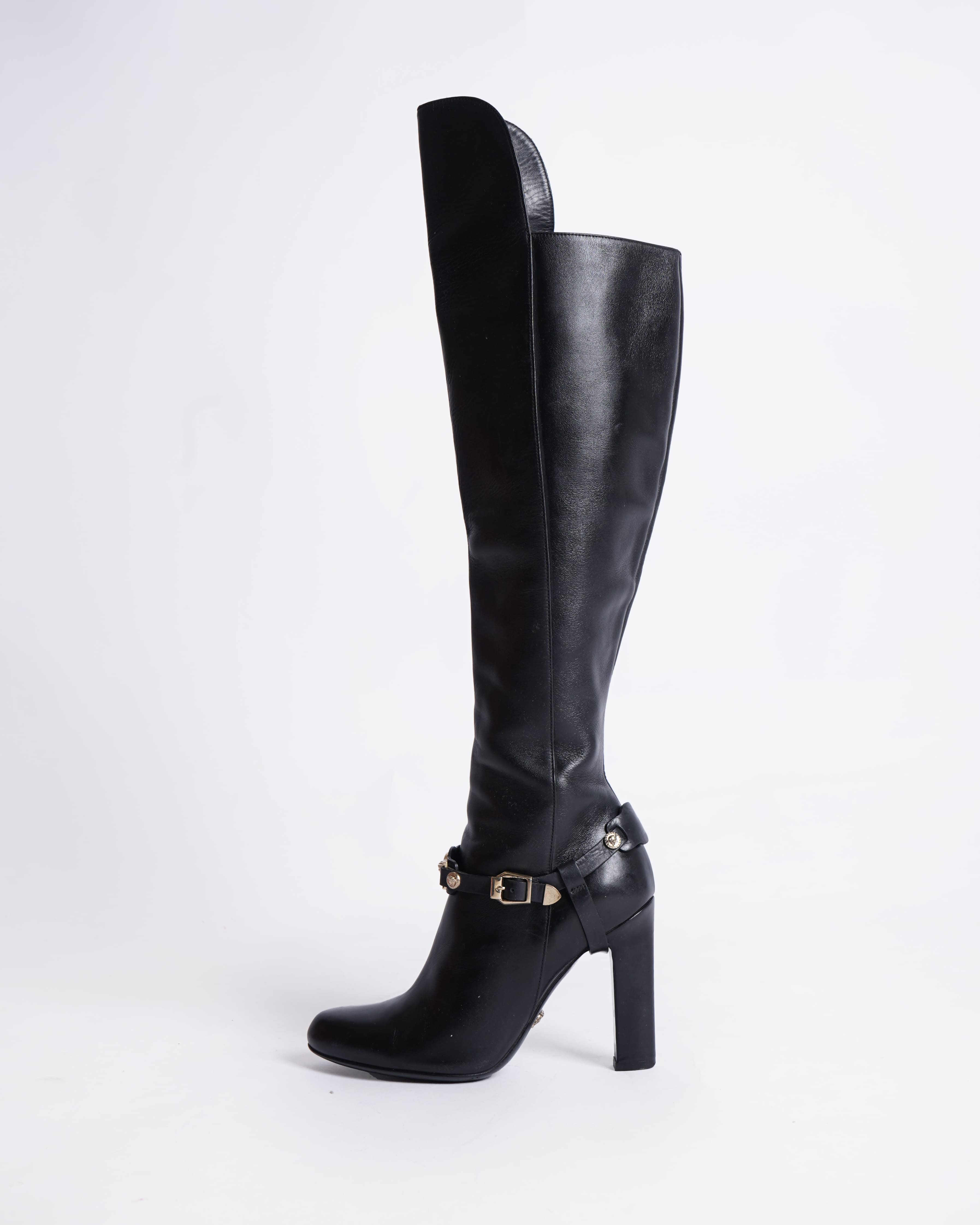 Versace Long Boots in Black
