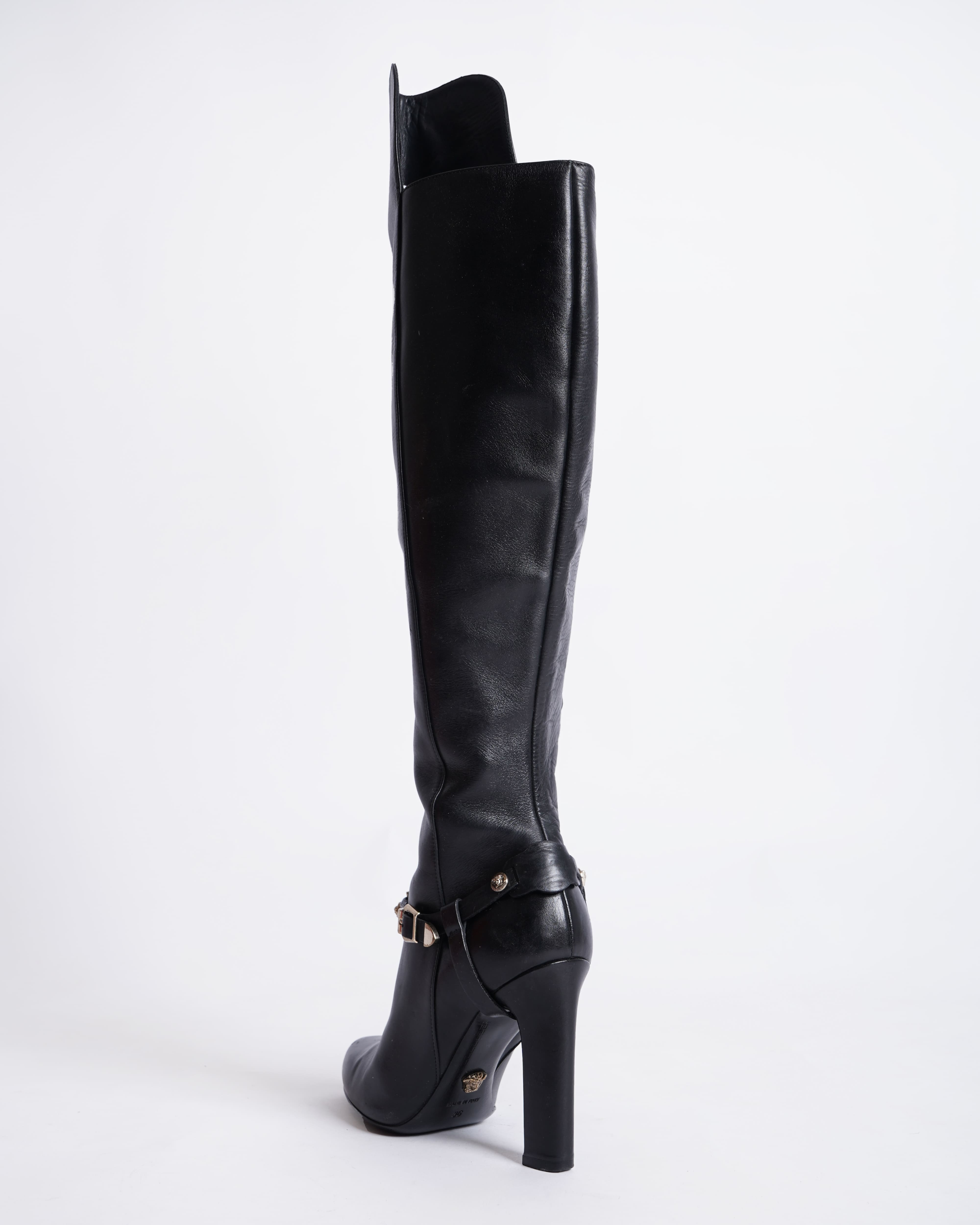 Versace Long Boots in Black