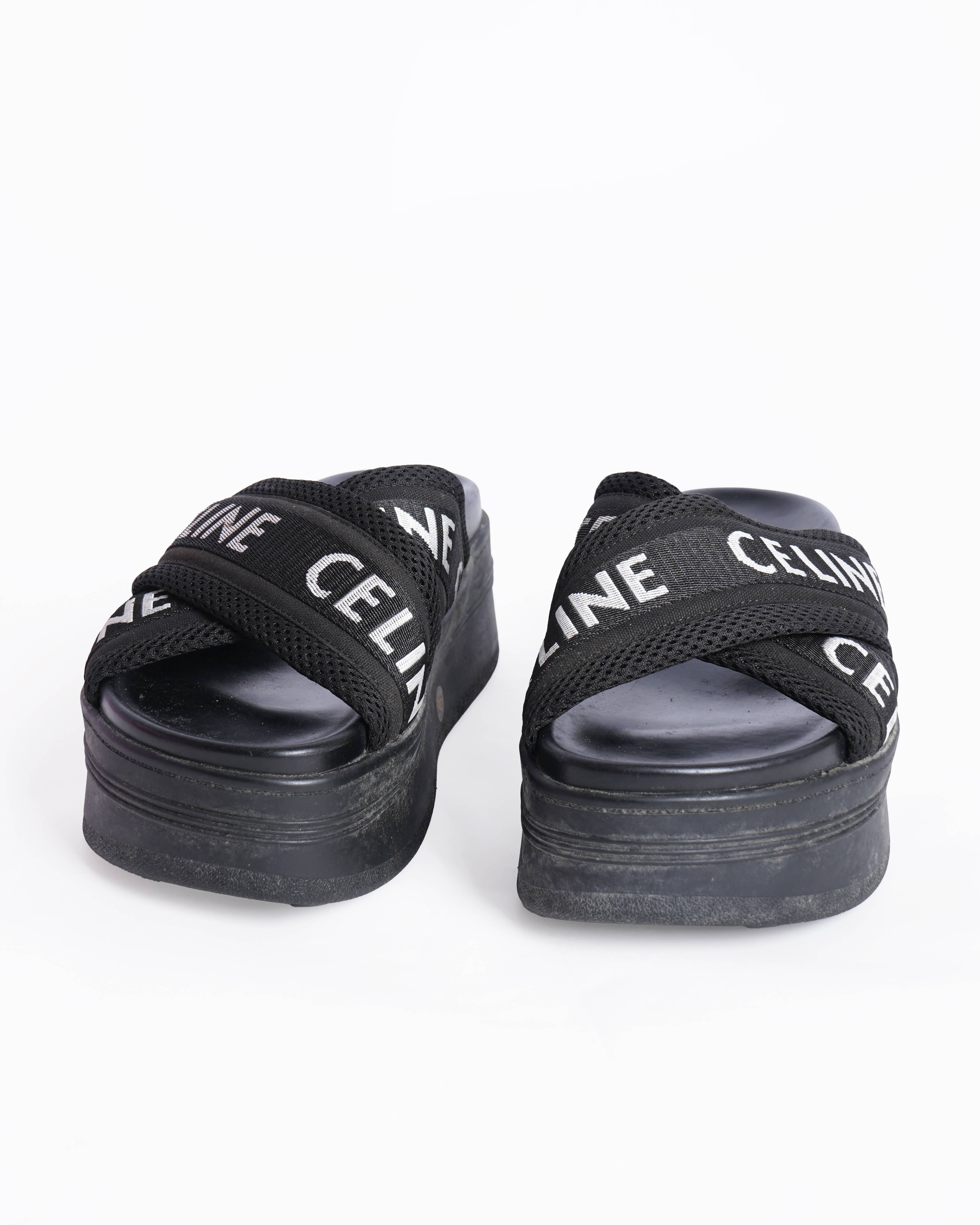 CELINE BLOCK SLIDE IN Mesh, NYLON &
Textile with CELINE Jacquard