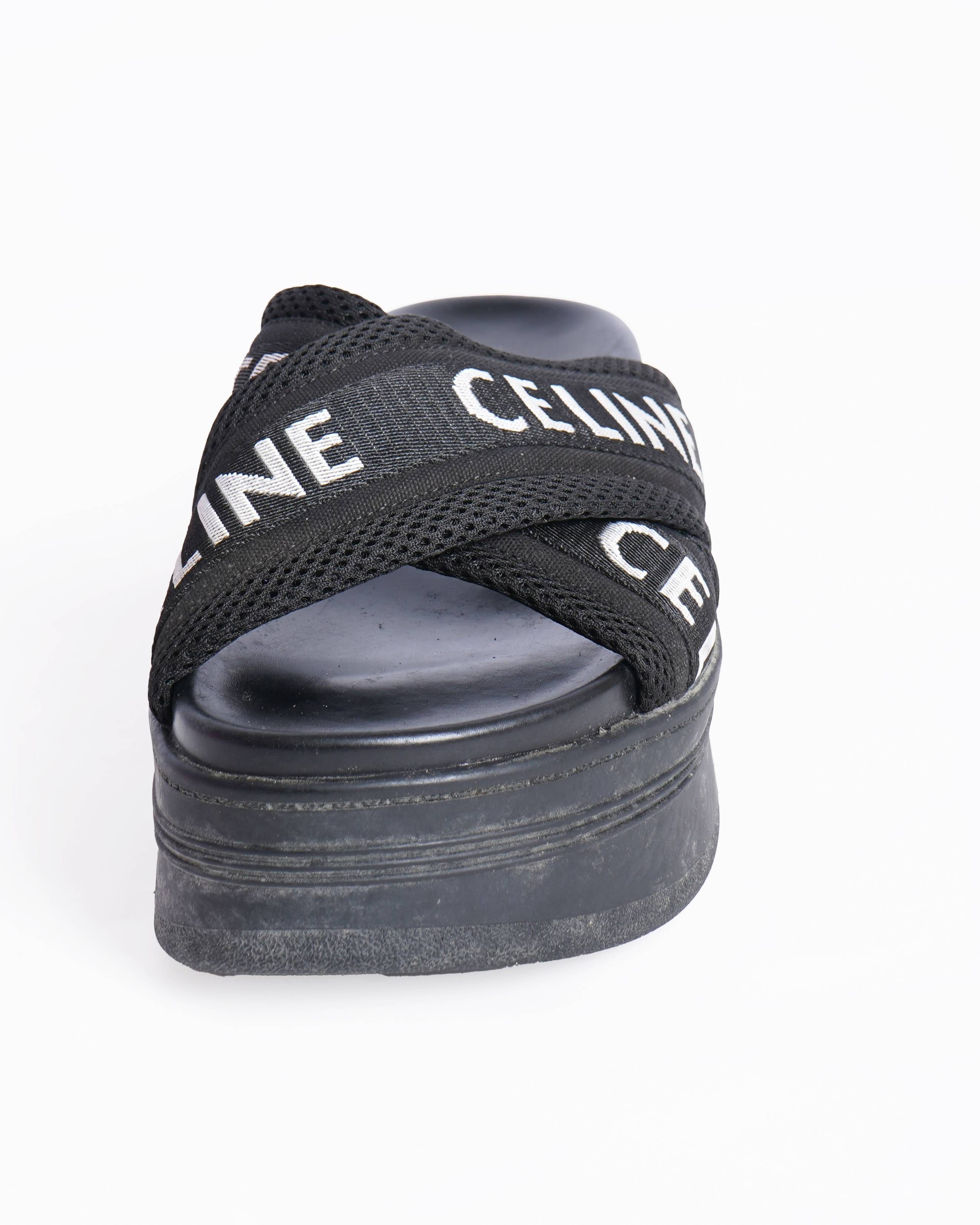 CELINE BLOCK SLIDE IN Mesh, NYLON &
Textile with CELINE Jacquard