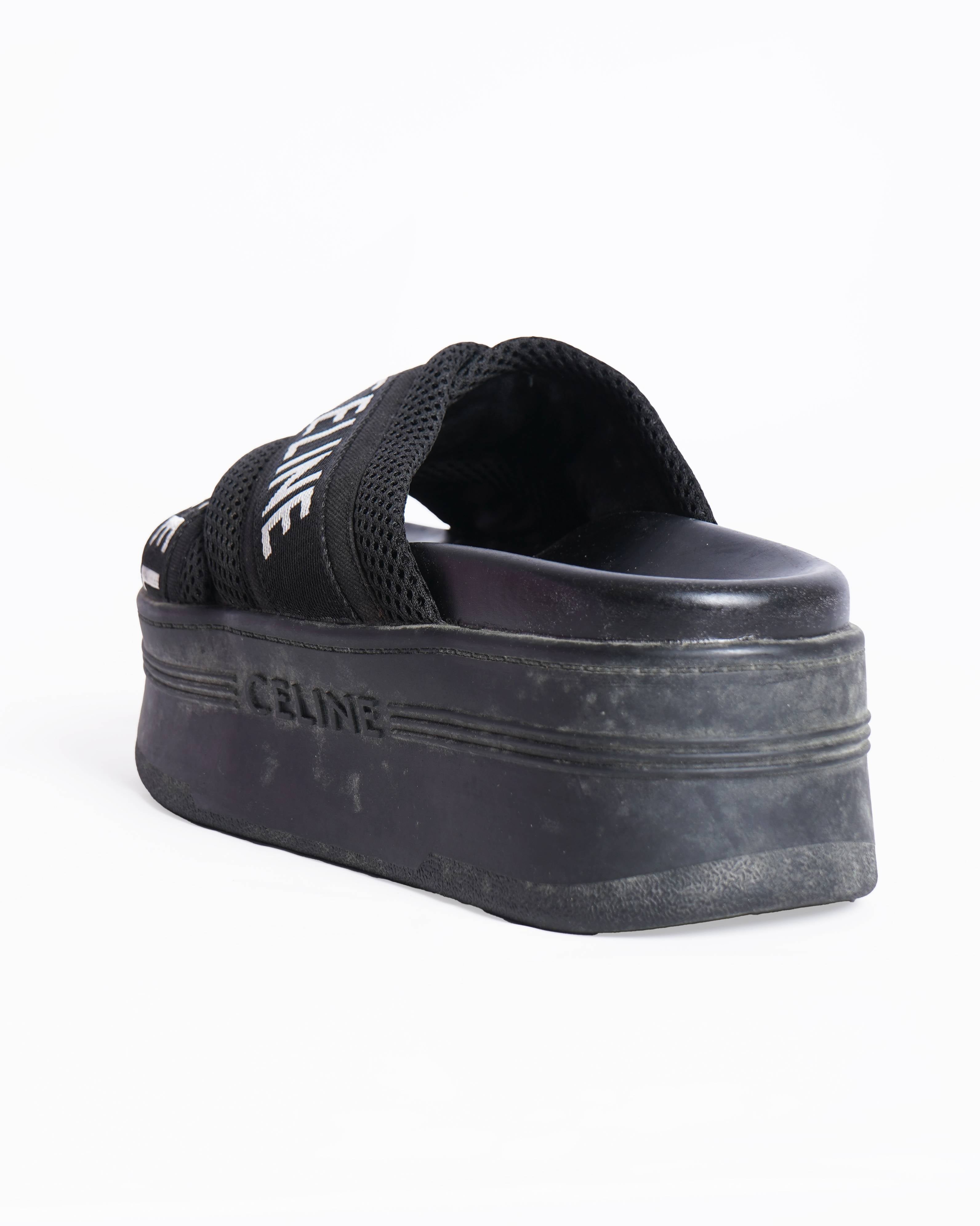 CELINE BLOCK SLIDE IN Mesh, NYLON &
Textile with CELINE Jacquard