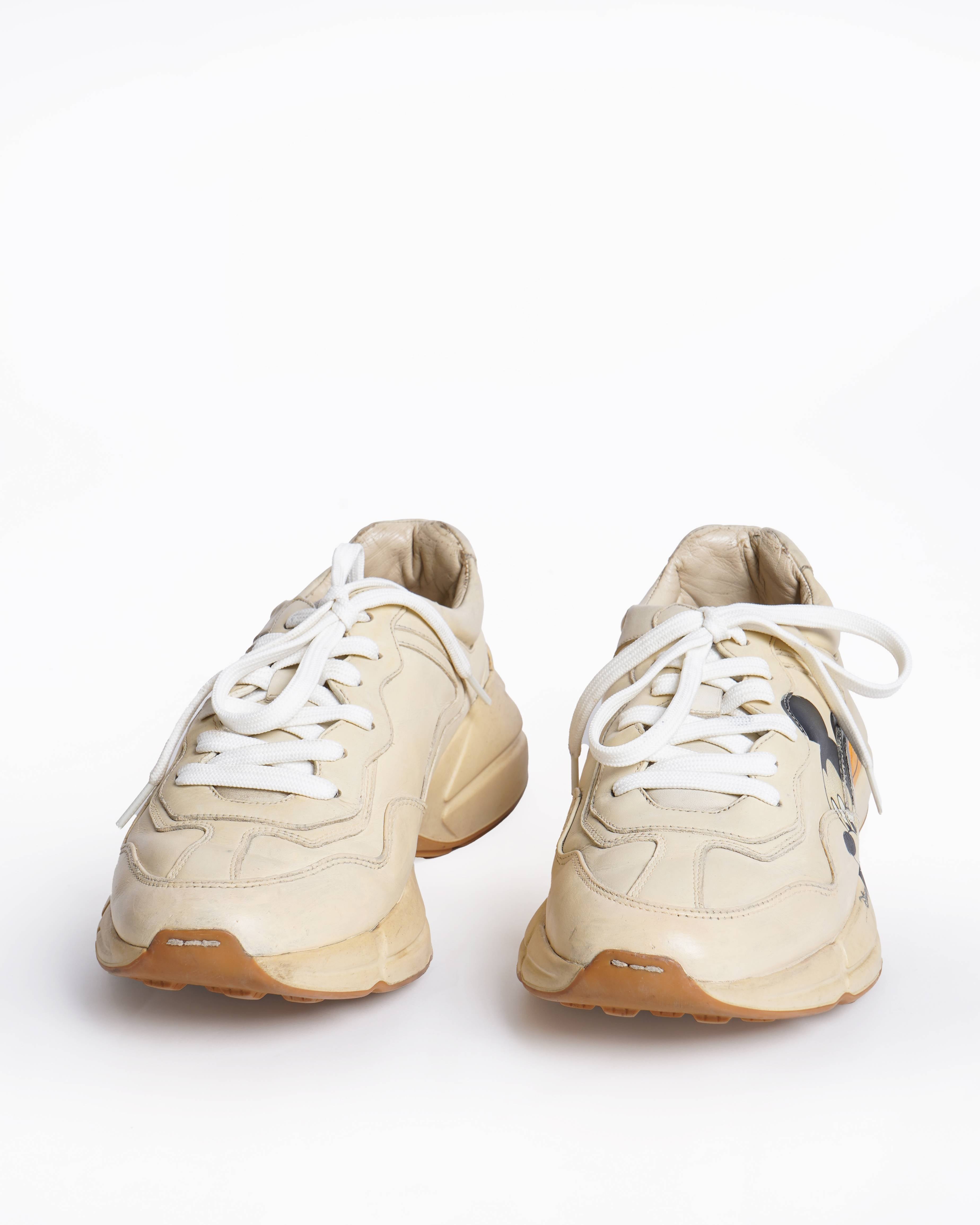 Gucci x Disney Mickey Mouse Rhyton Sneakers Cream