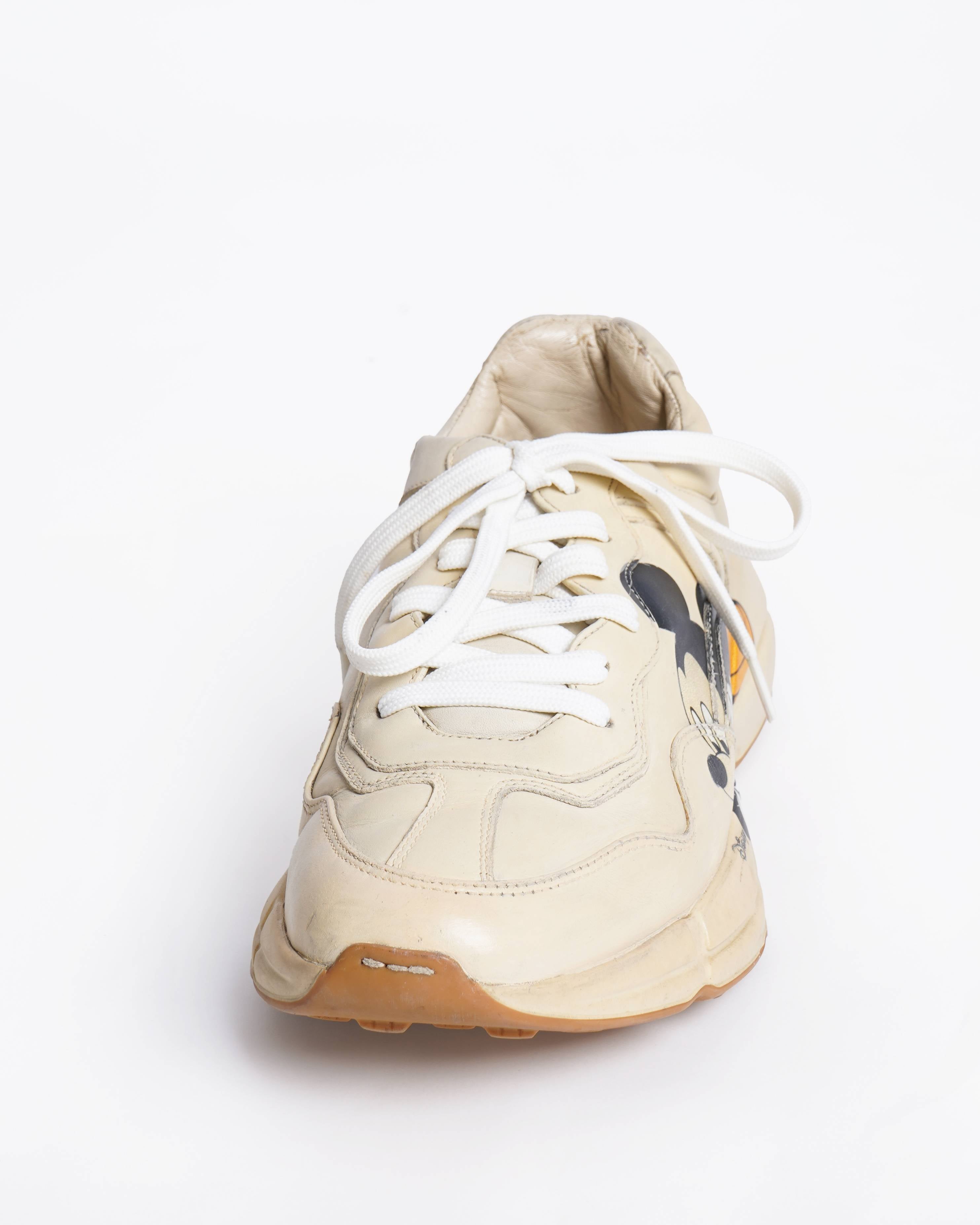 Gucci x Disney Mickey Mouse Rhyton Sneakers Cream
