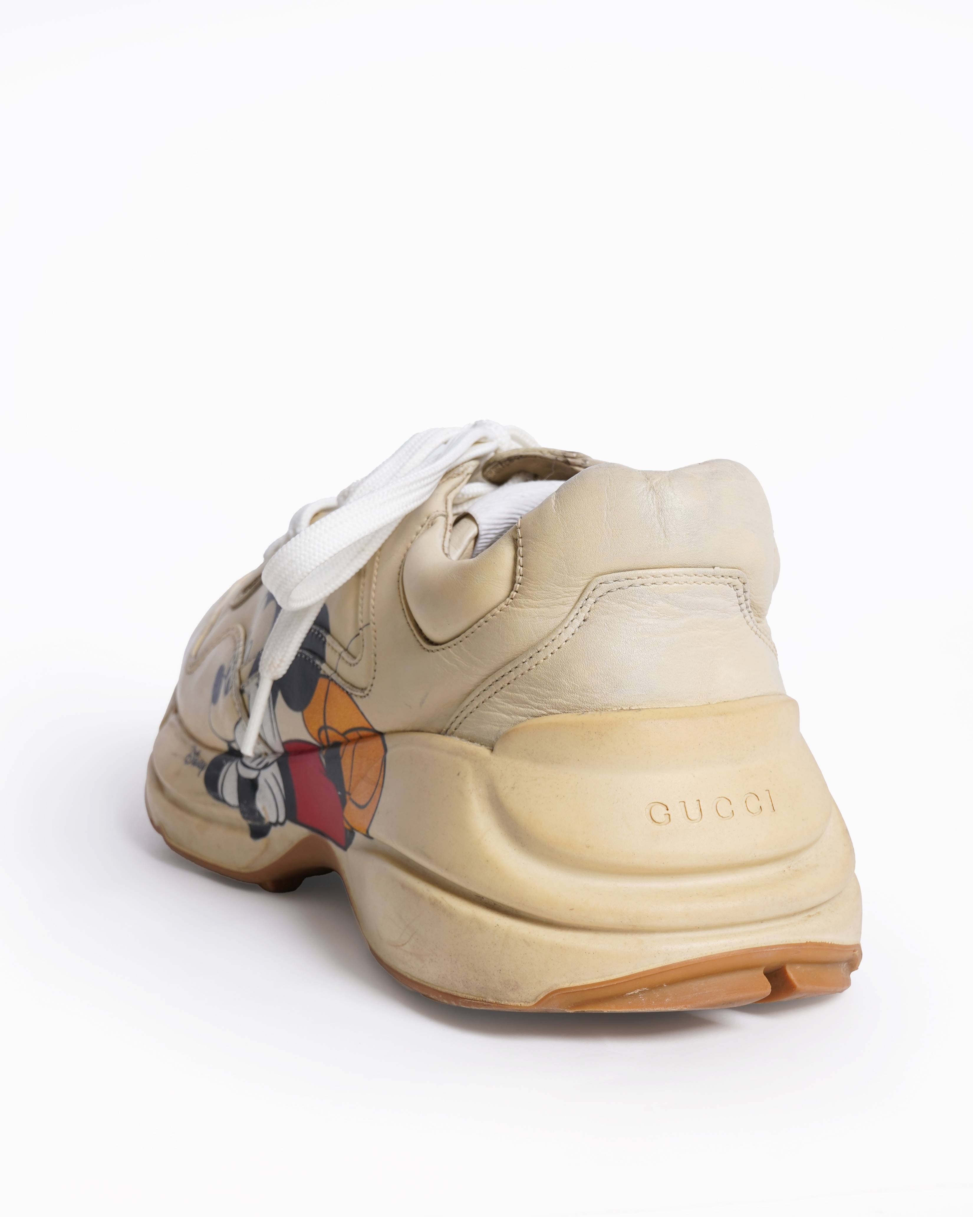 Gucci x Disney Mickey Mouse Rhyton Sneakers Cream