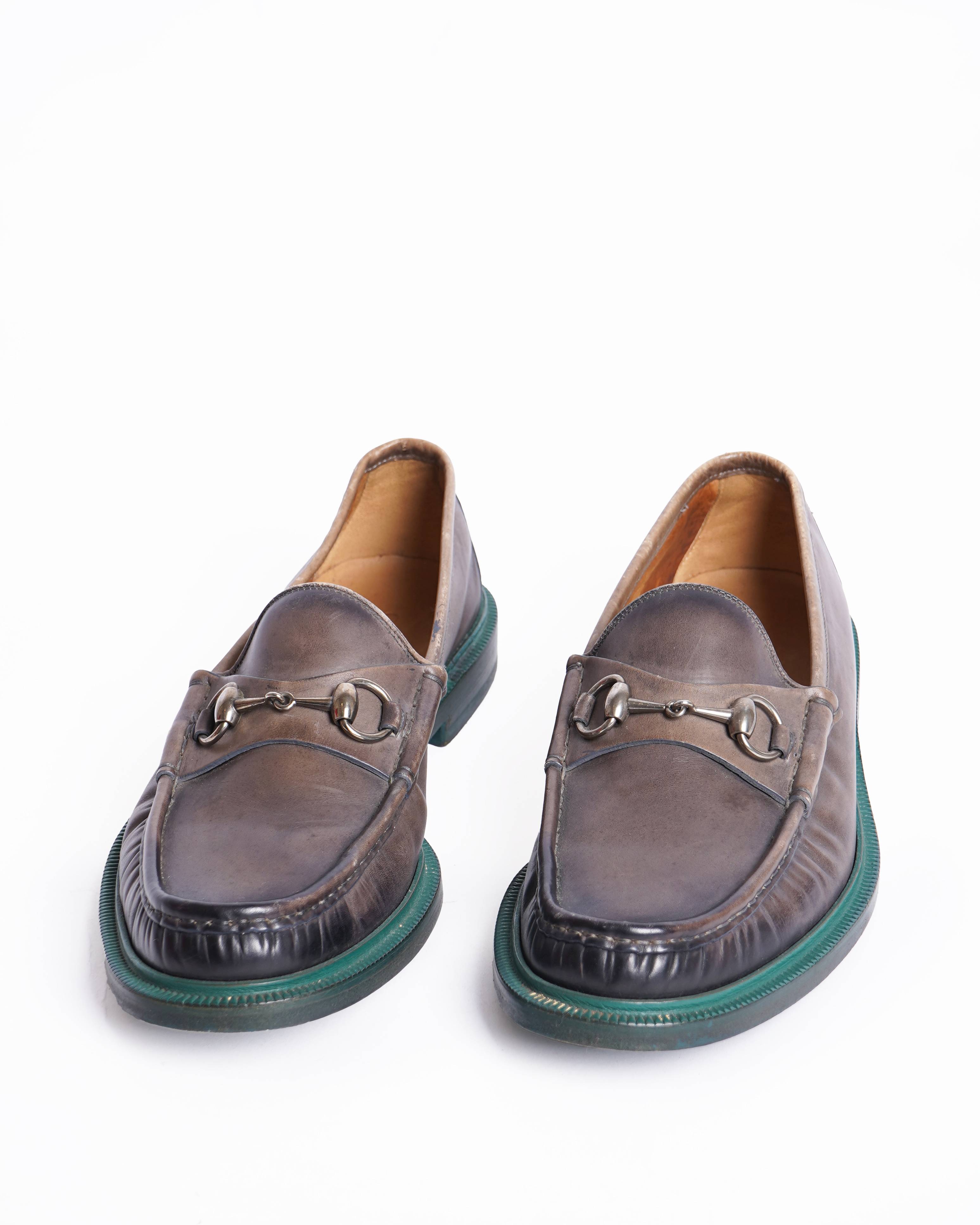Gucci Vintage brown leather loafers
