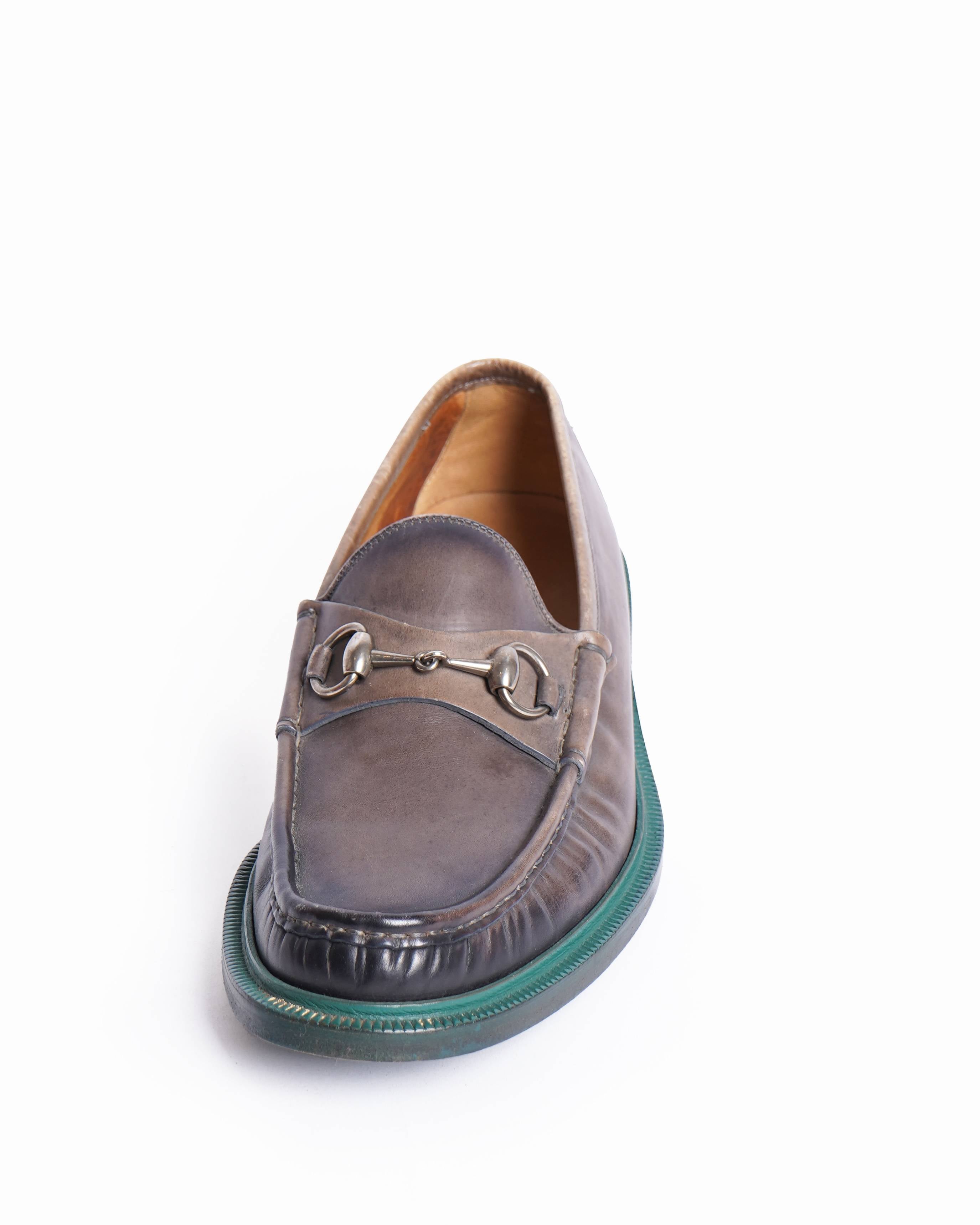Gucci Vintage brown leather loafers
