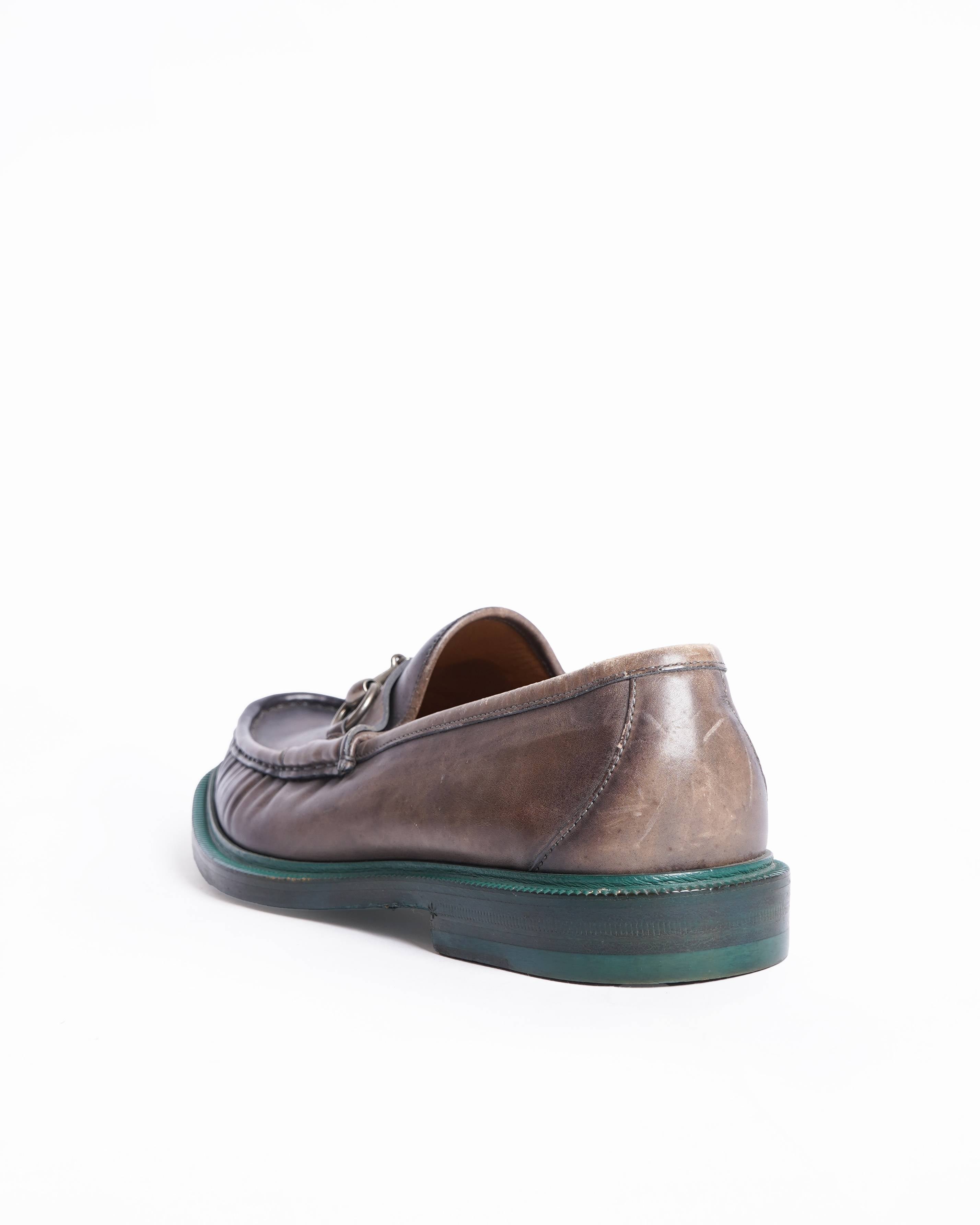 Gucci Vintage brown leather loafers