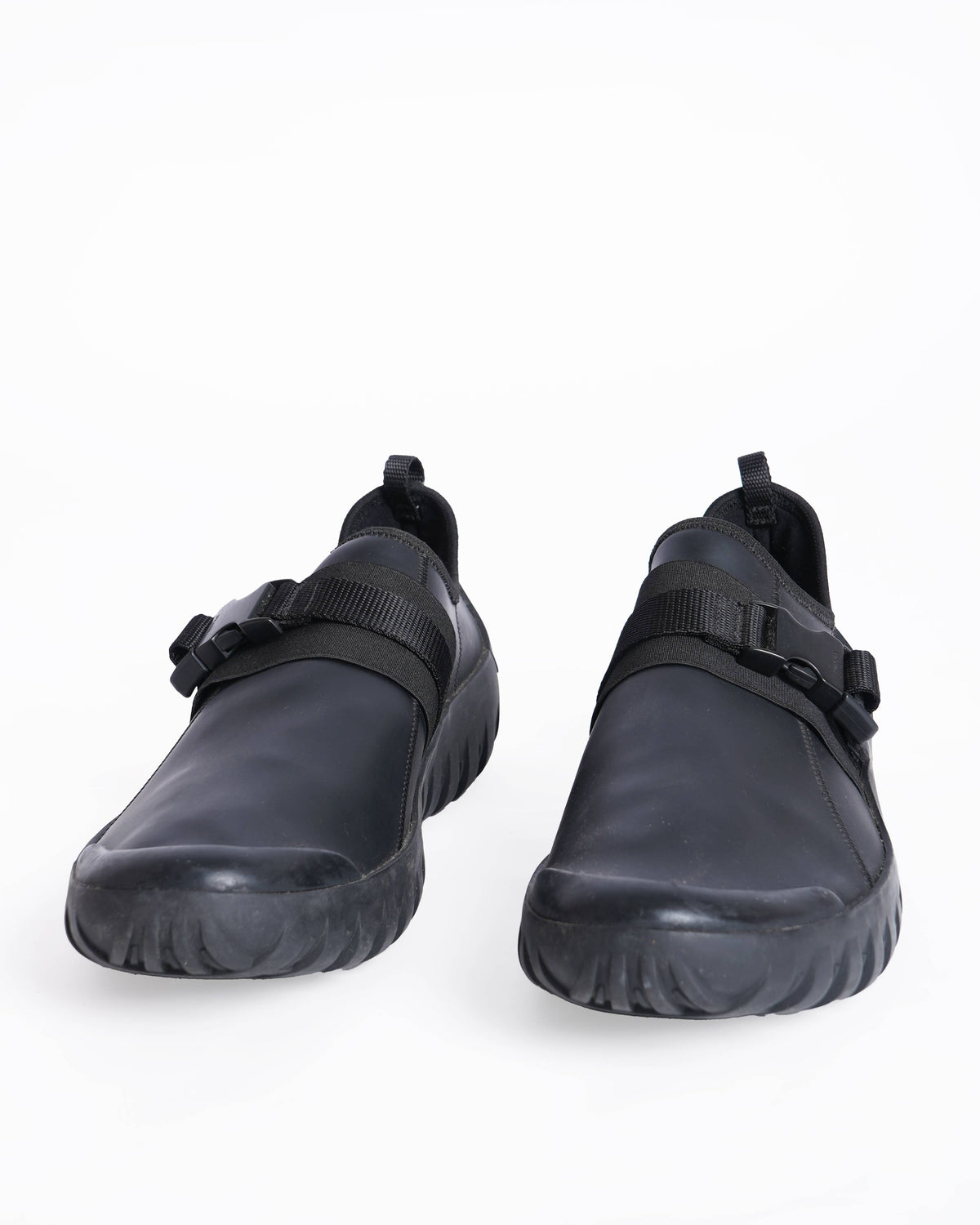 Prada black leather sneakers