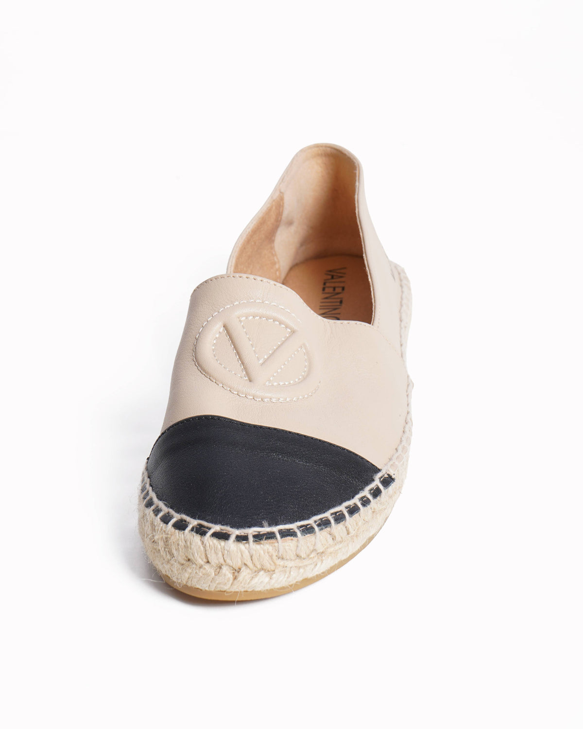 New Valentino Leather Espadrille Slip-Ons shoes