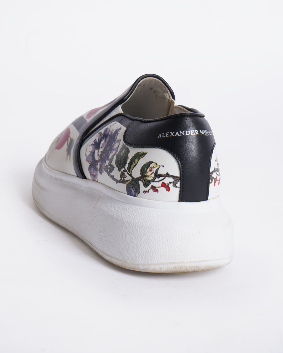 Alexandar mcqueen floral slip on loafers