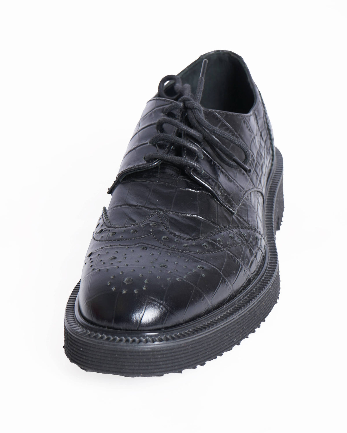 Giuseppe Zanotti crocodile embossed lace up shoes