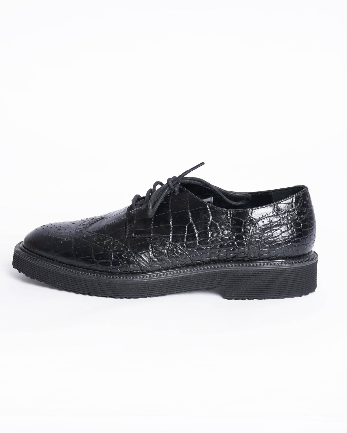 Giuseppe Zanotti crocodile embossed lace up shoes