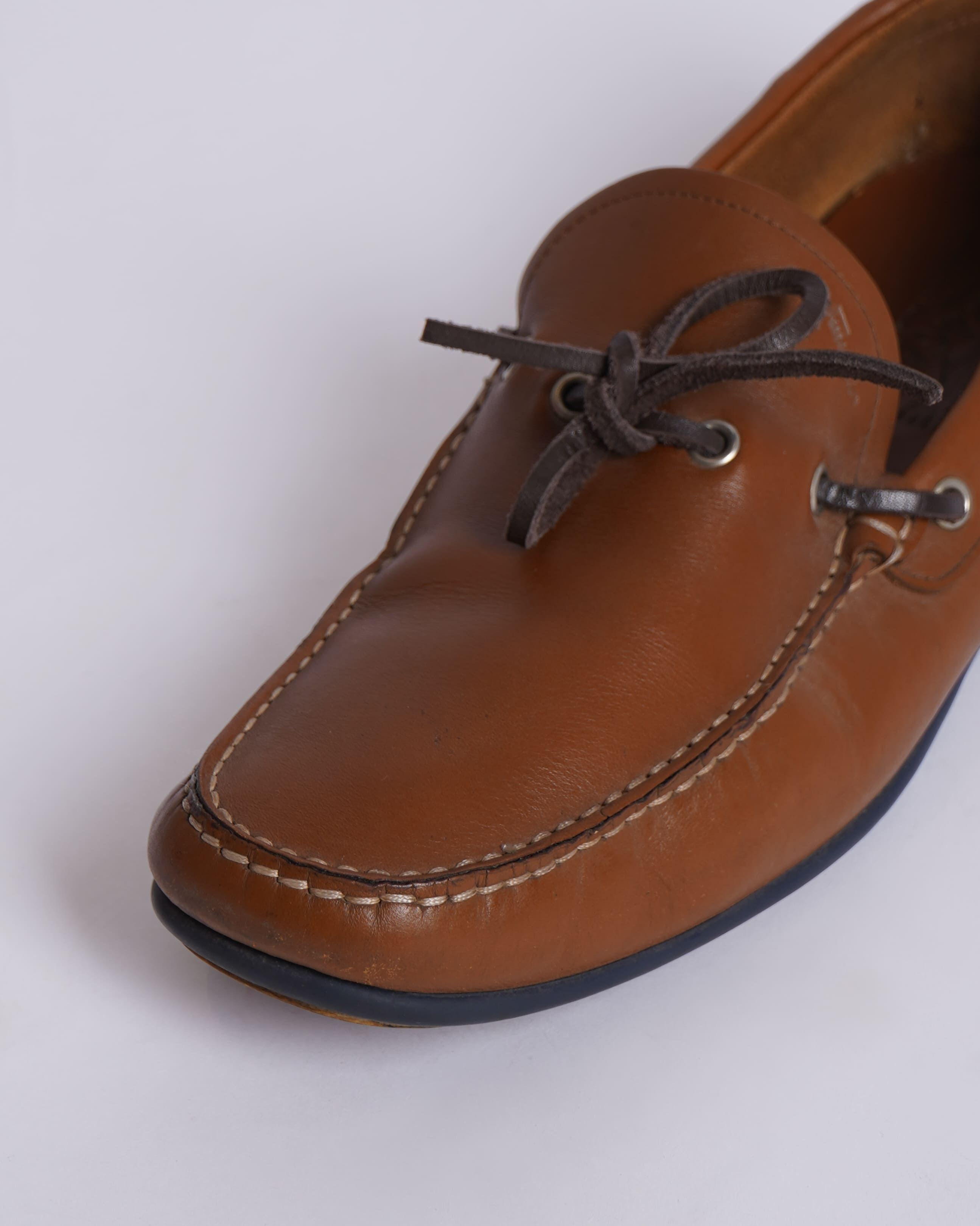 Salvatore Ferragamo Men's Lace Toe-up Loafers In Brown