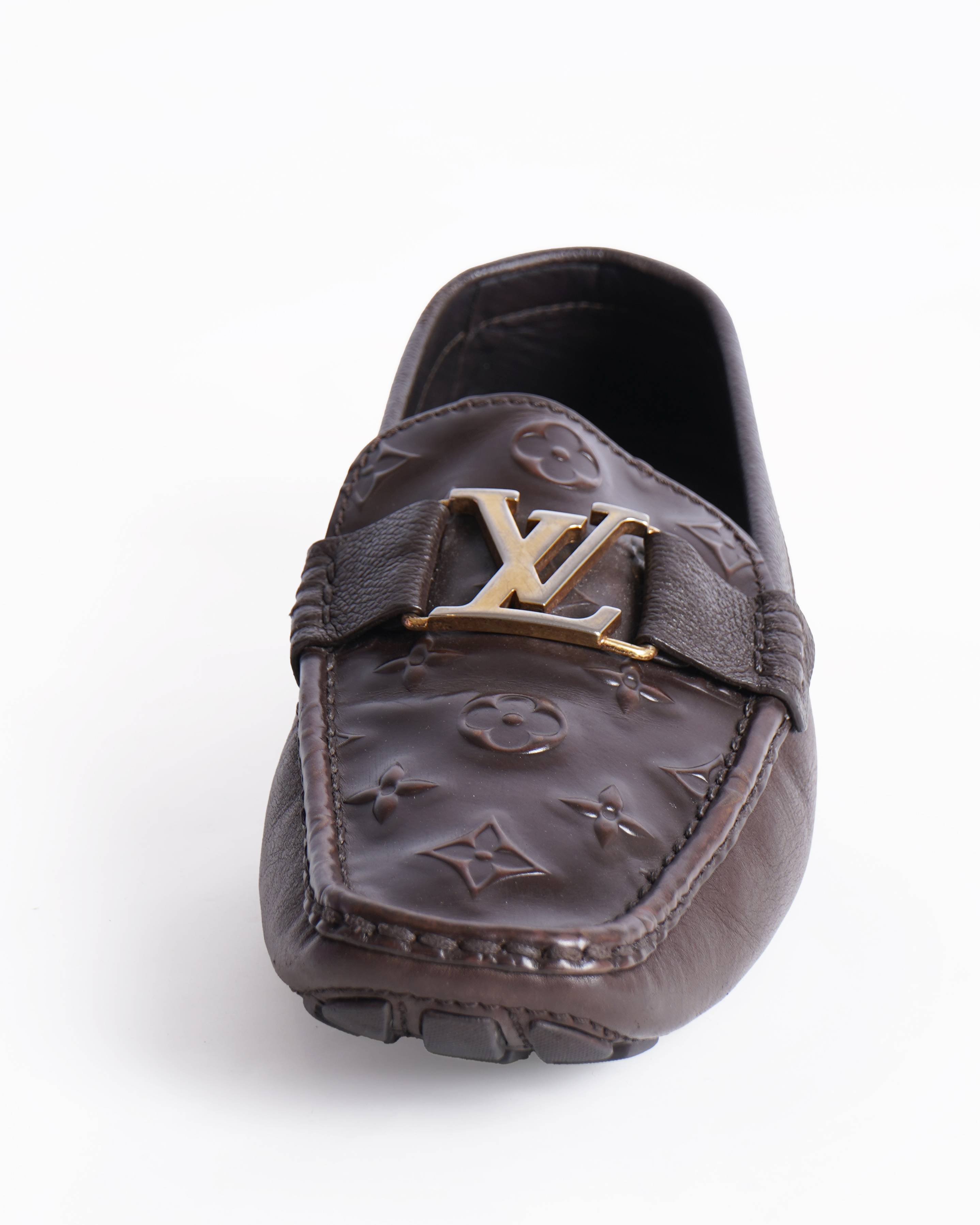 Louis vuitton 
embossed loafers