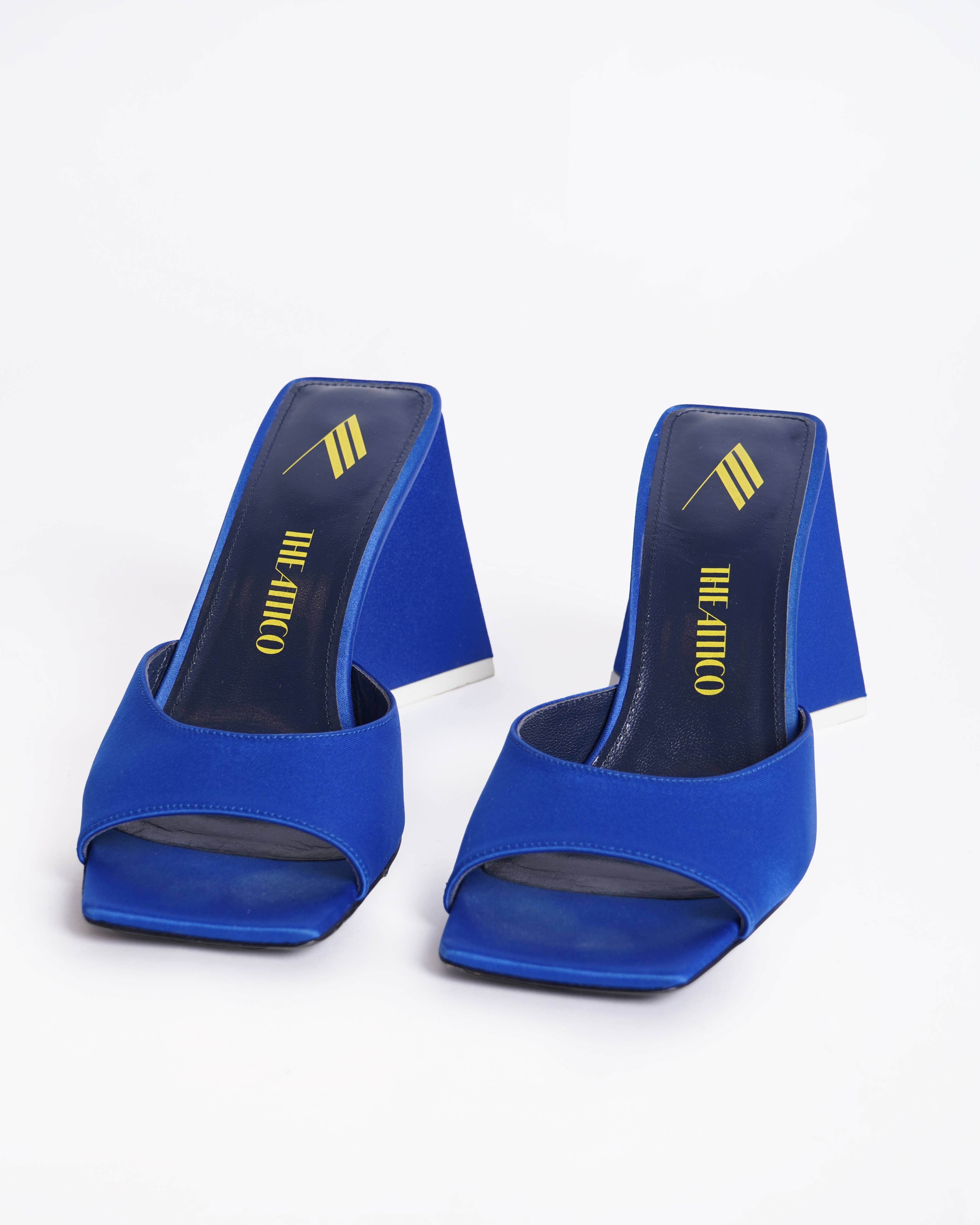 The attico devon Satin mules in Royal Blue