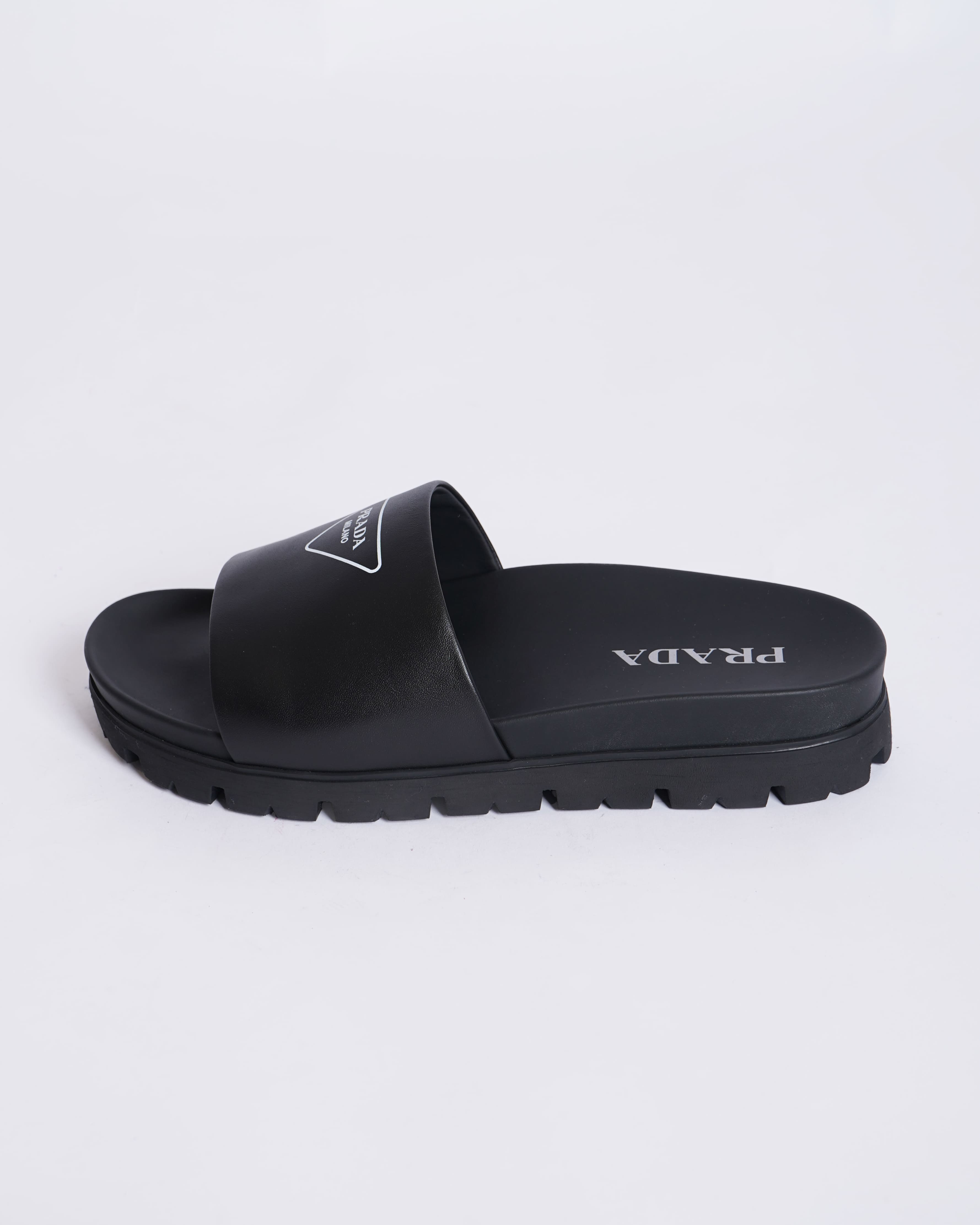 Prada Men's slides sandals in Black