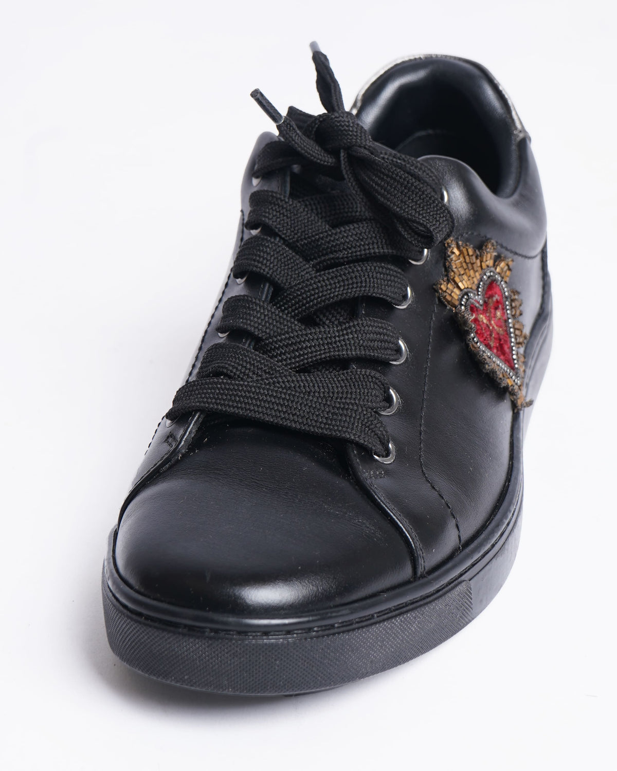 New DOLCE & GABBANA Shoes Black London Sacred Heart Men Sneakers