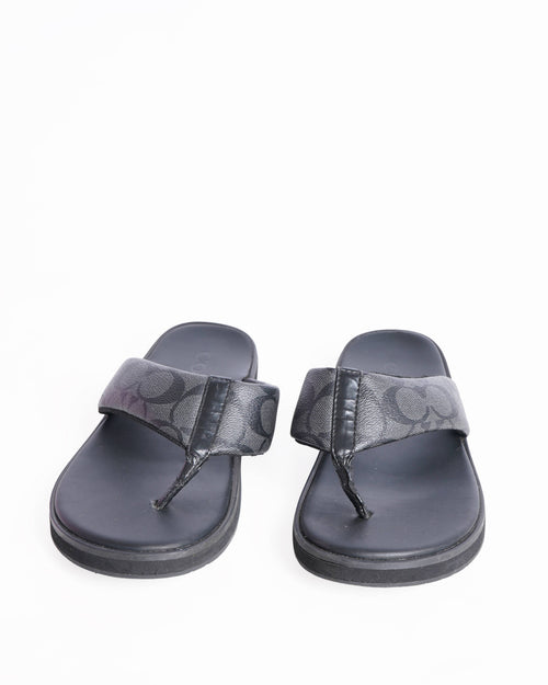 Coach Signature Canvas Flip Flops