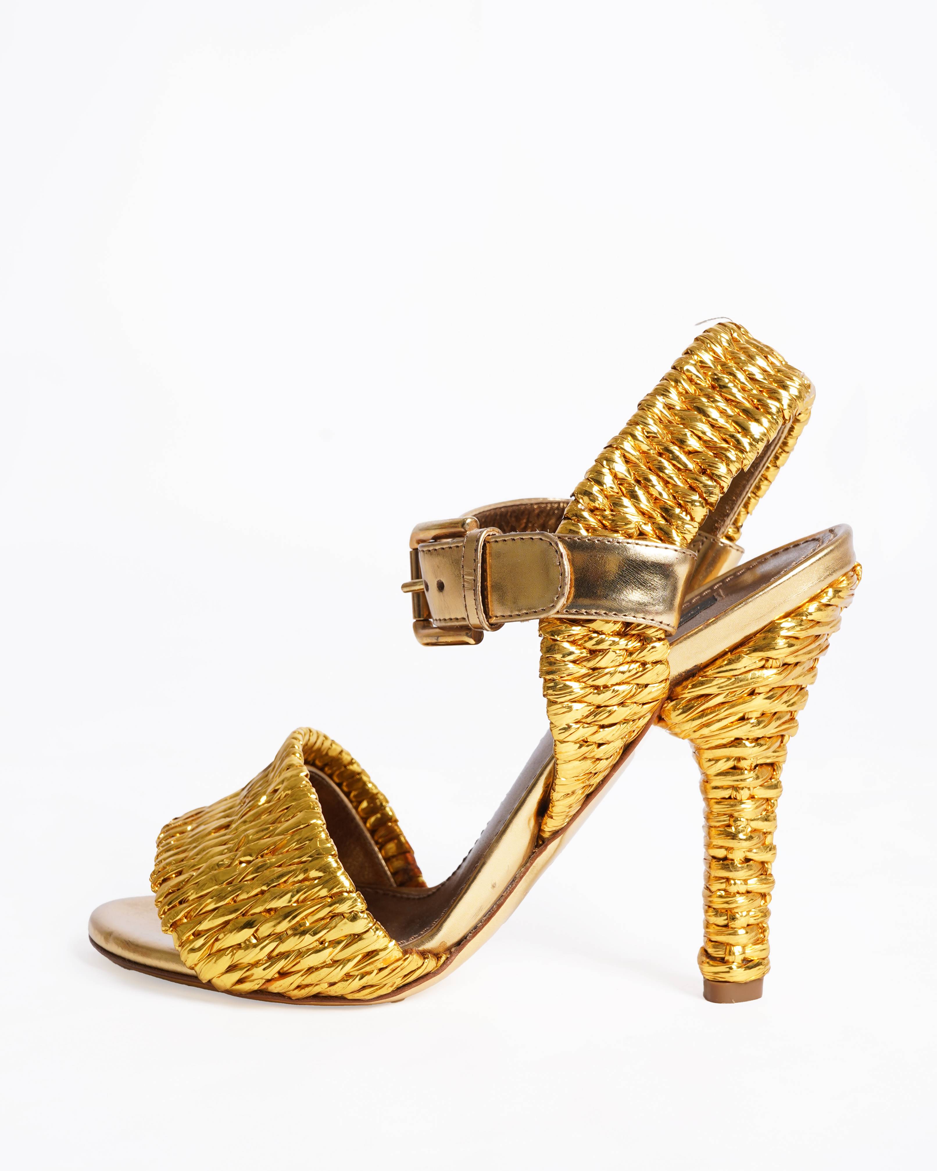 Dolce & Gabbana golden heels