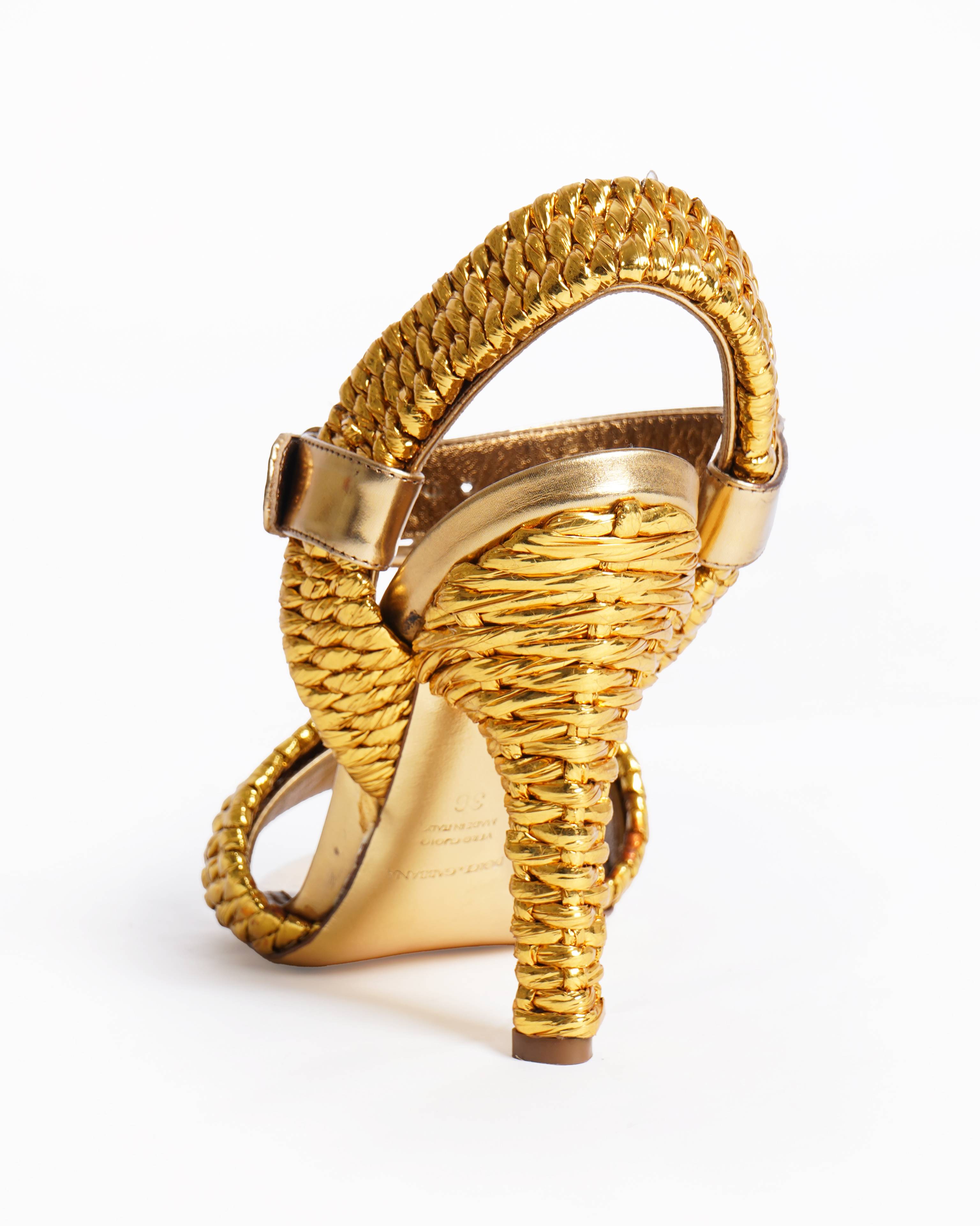 Dolce & Gabbana golden heels