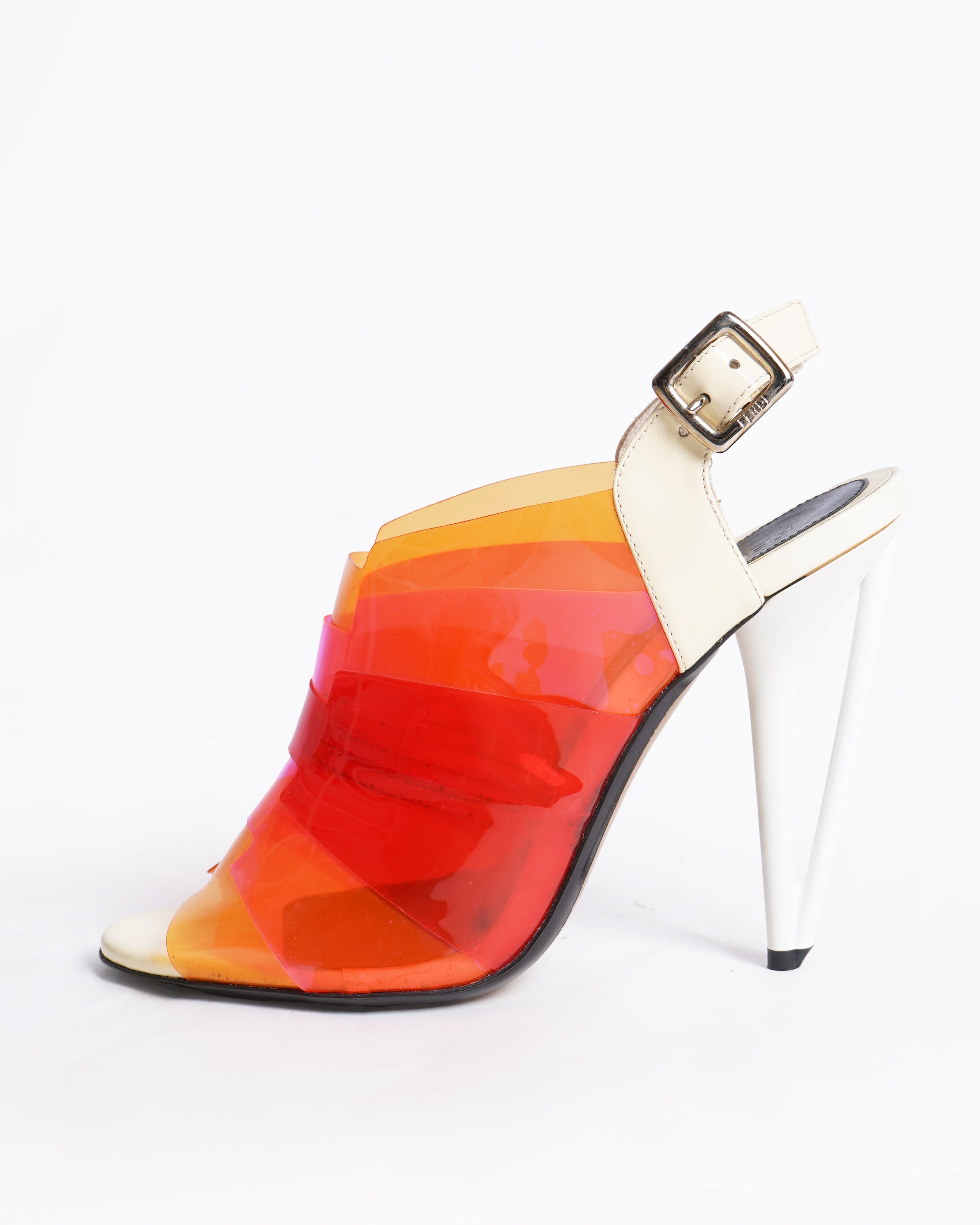 Fendi neon Peep Toe Sandals