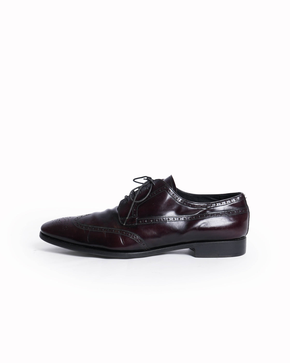 Prada Leather Brown Brogue Oxford Shoes