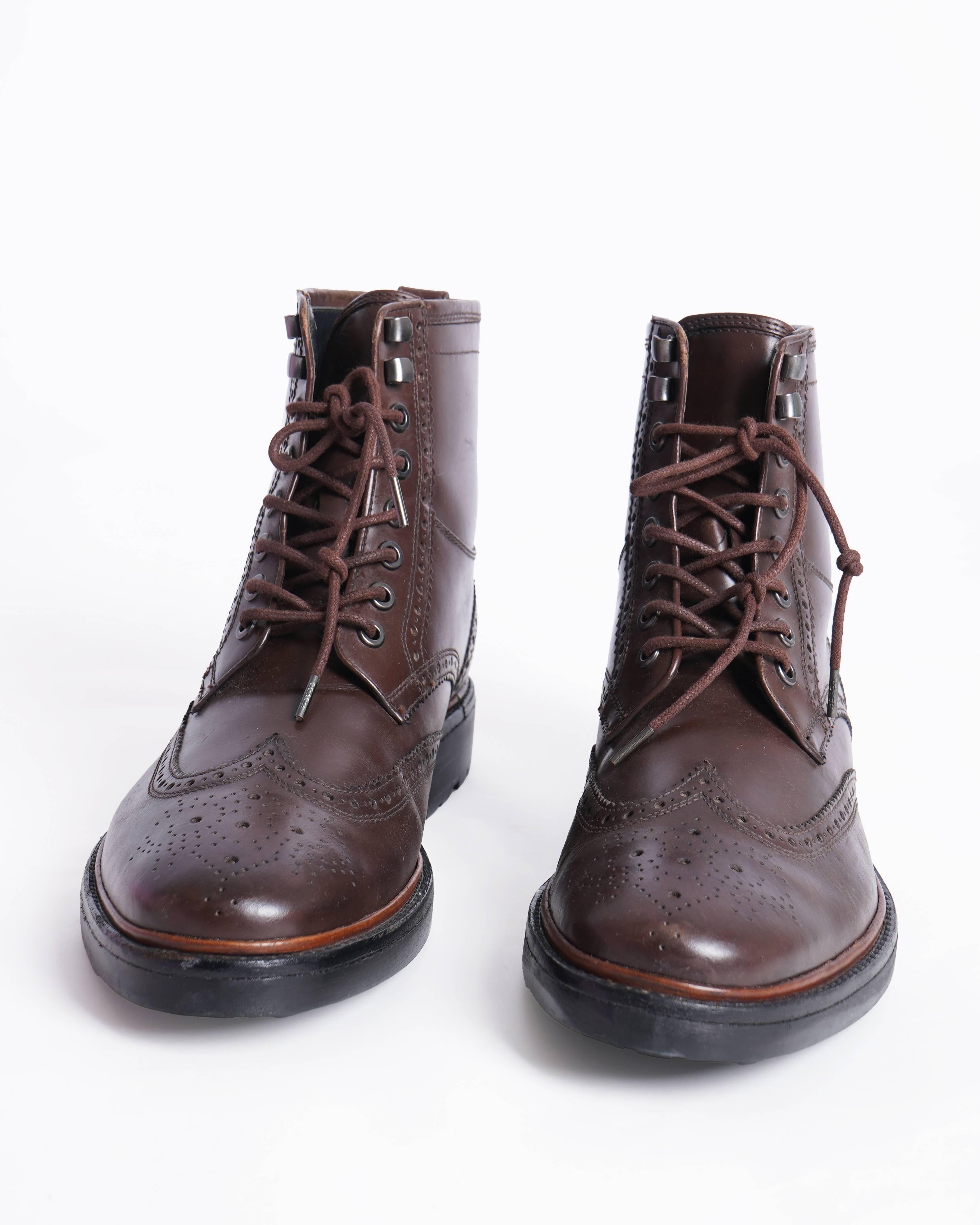 Coach 
Brandon brogue Wingtip Leather boots
