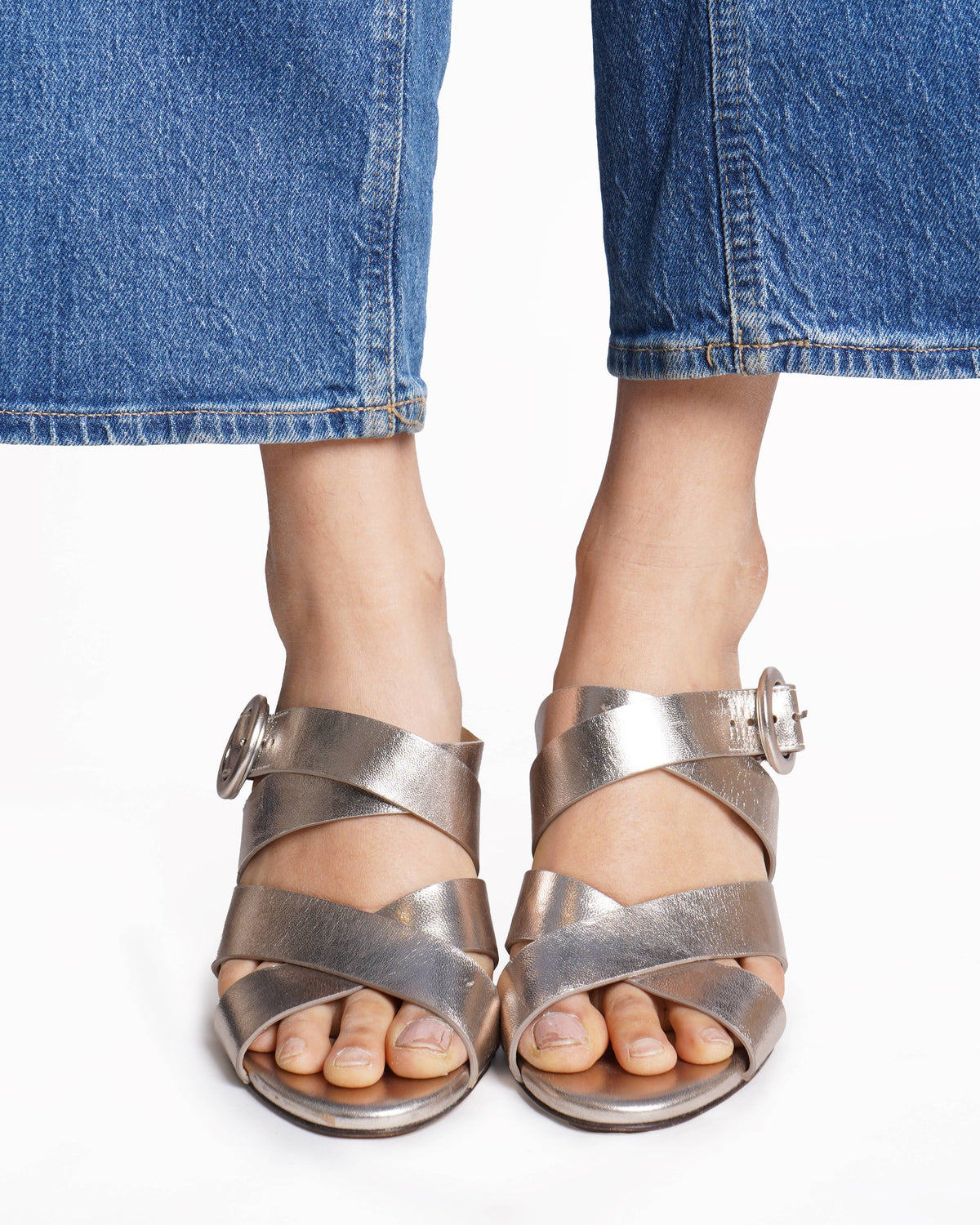 Jimmy Choo Romy Leather Wedge Sandals