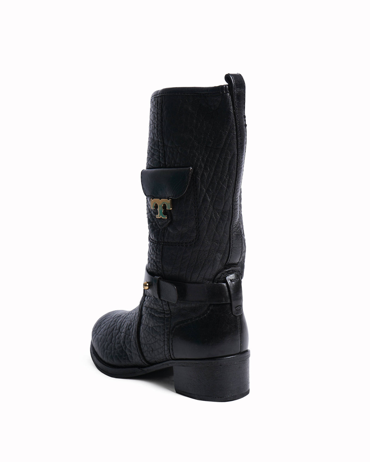 Tory Burch black leather riding boots