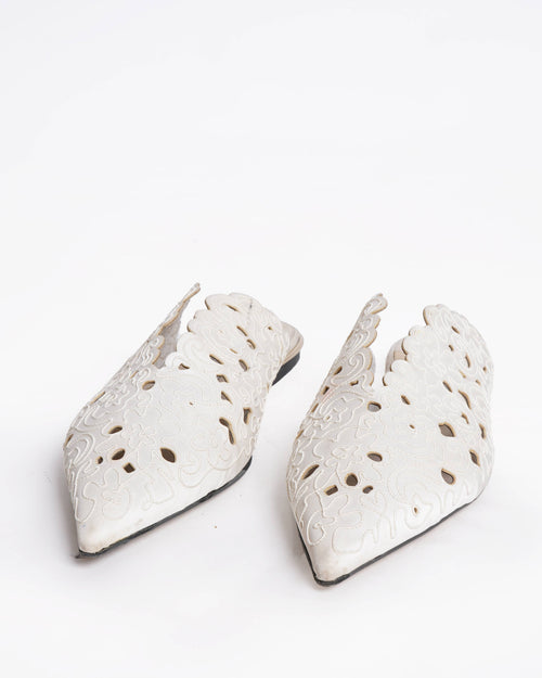 Jimmy Choo Loris Floral Embroidered Flats