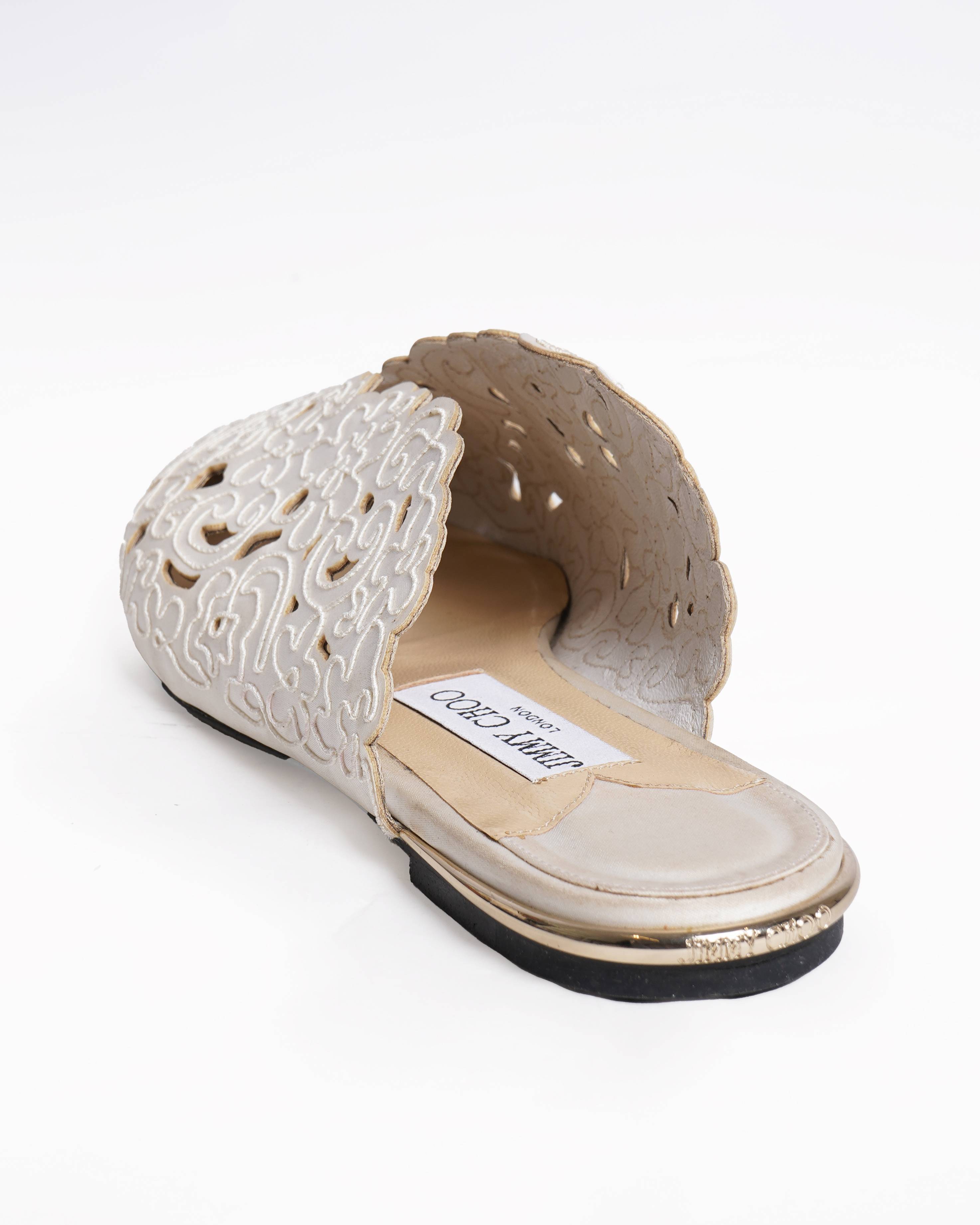 Jimmy Choo Loris Floral Embroidered Flats