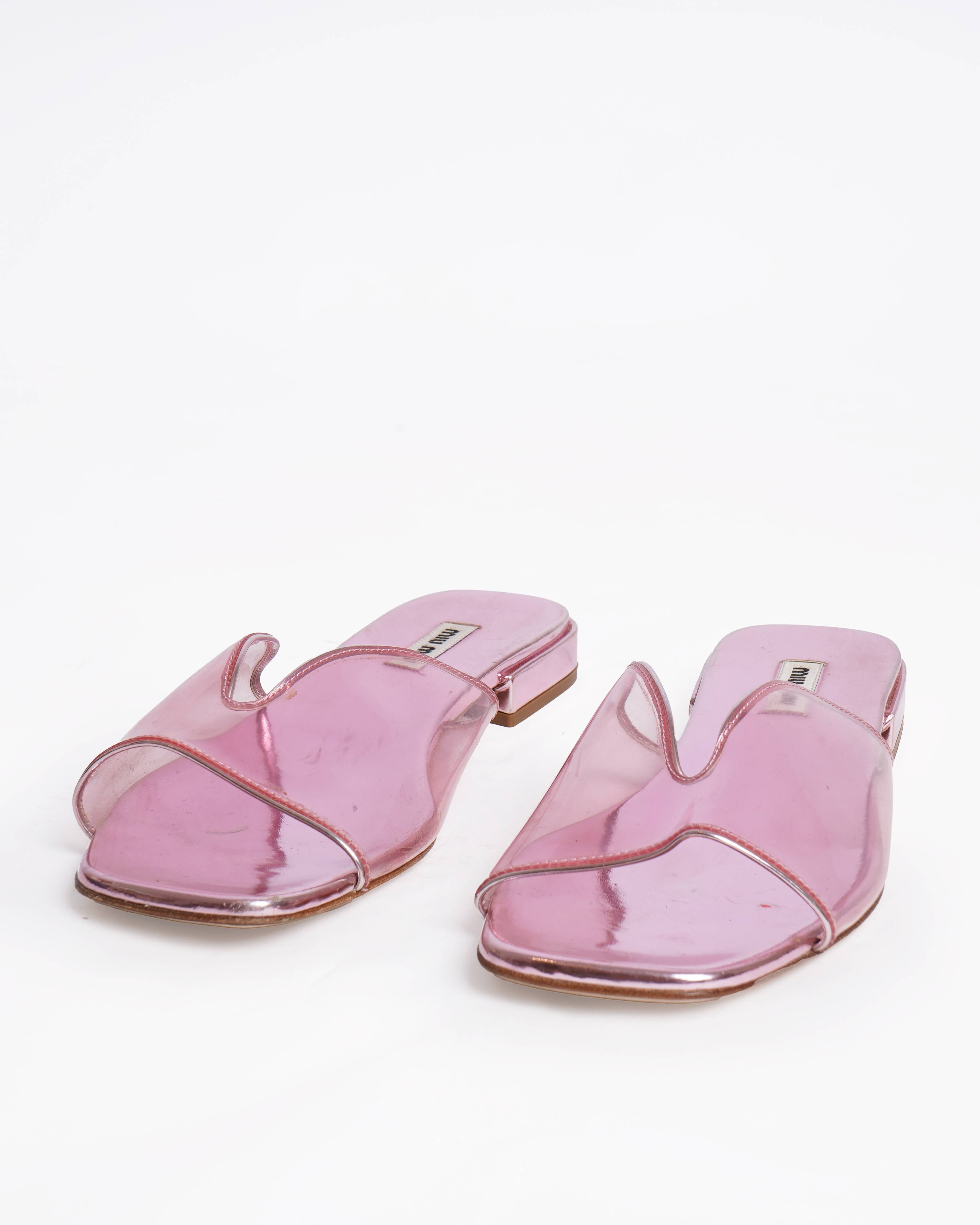 Miu Miu plexiglass pvc slides