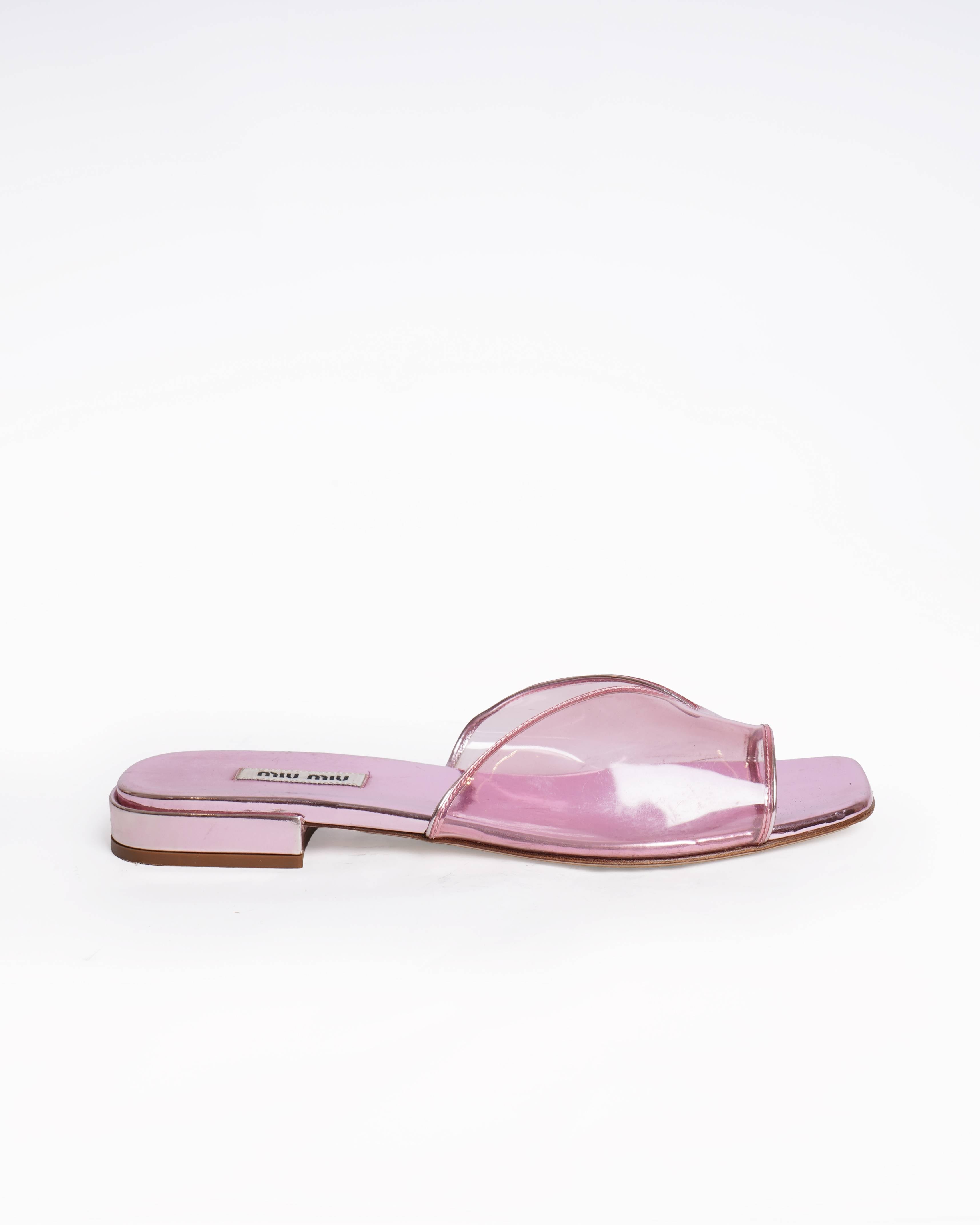Miu Miu plexiglass pvc slides