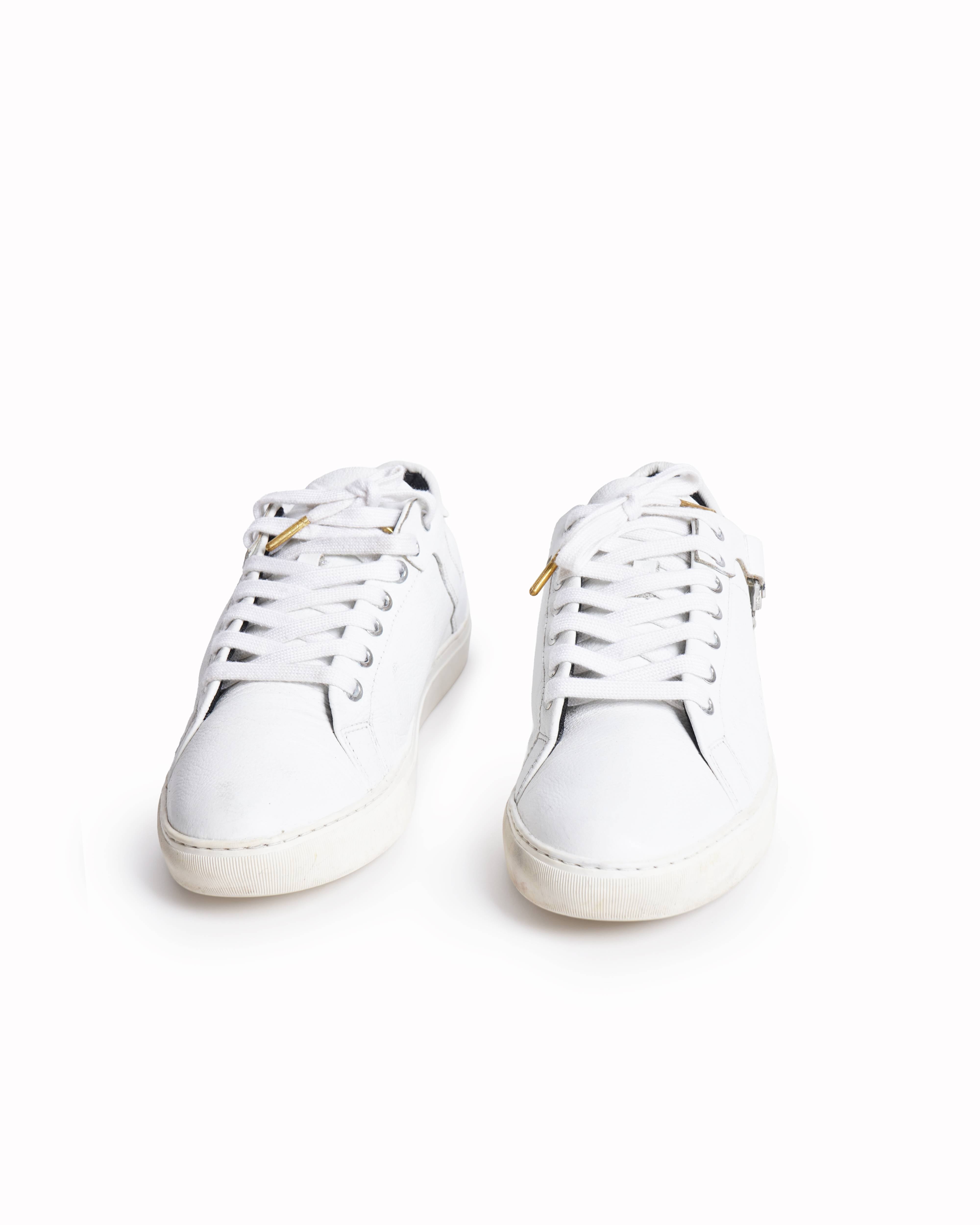 Versace white lace up sneakers
