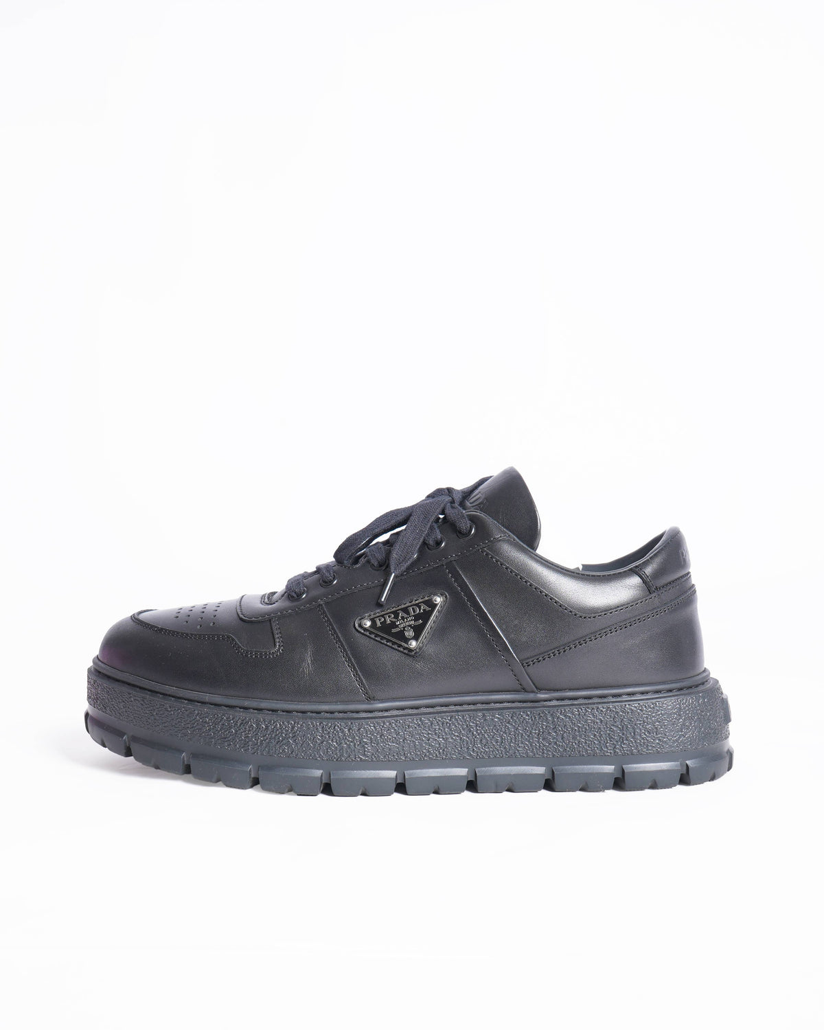 New Prada Black Calfskin Leather