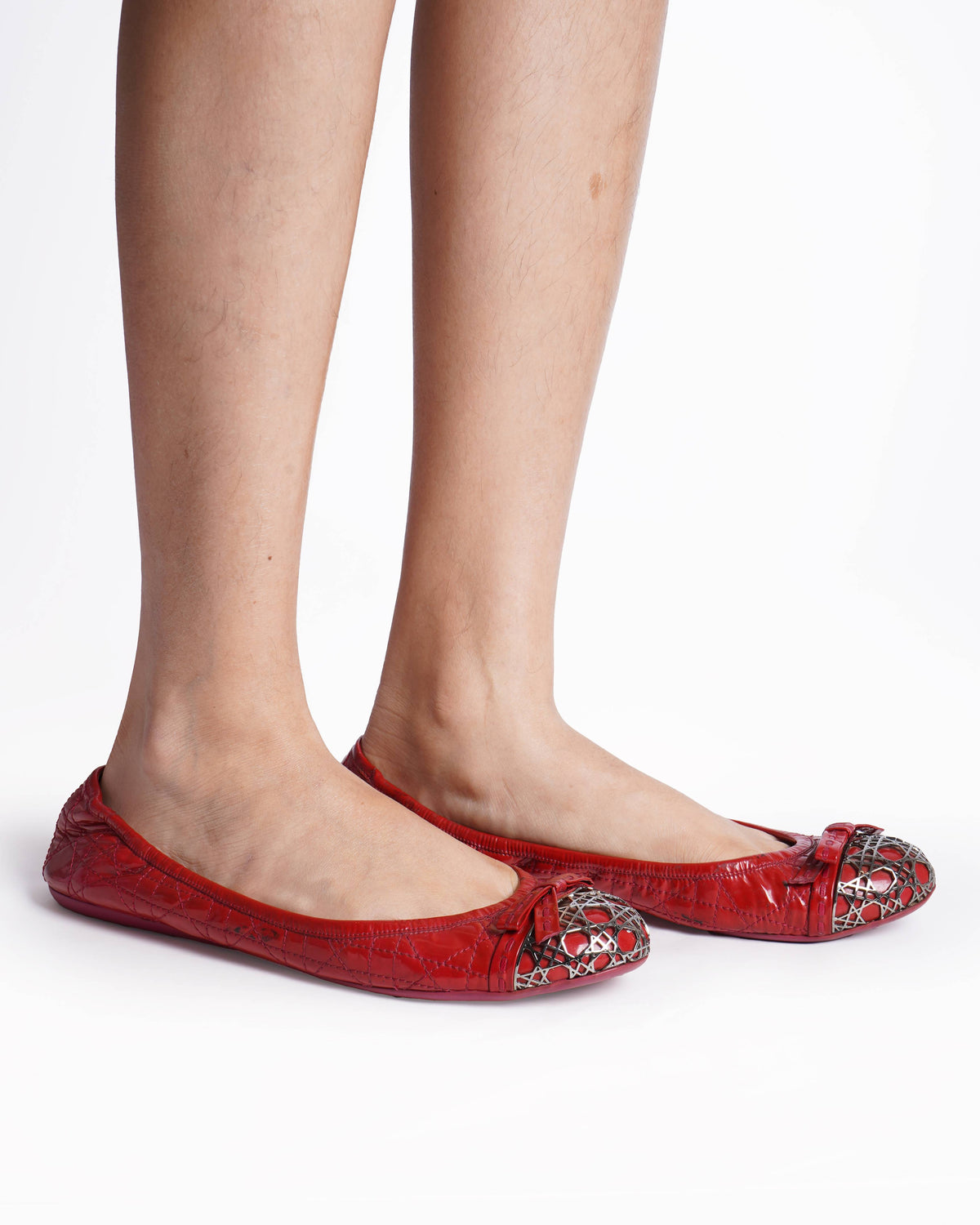 Christian Dior 
Cannage leather icon metal cap toe