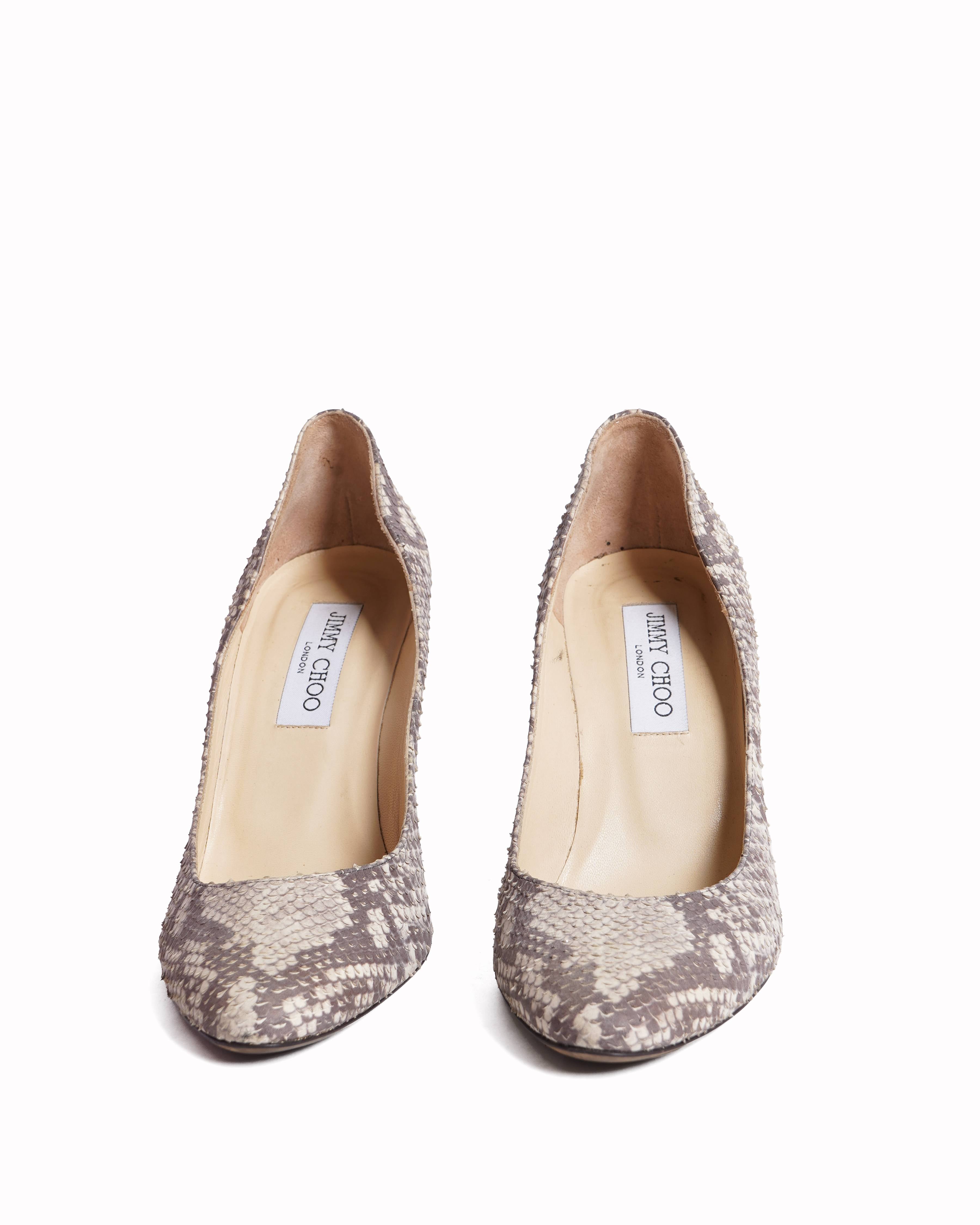 Jimmy Choo Snakeskin Stilettos Pumps