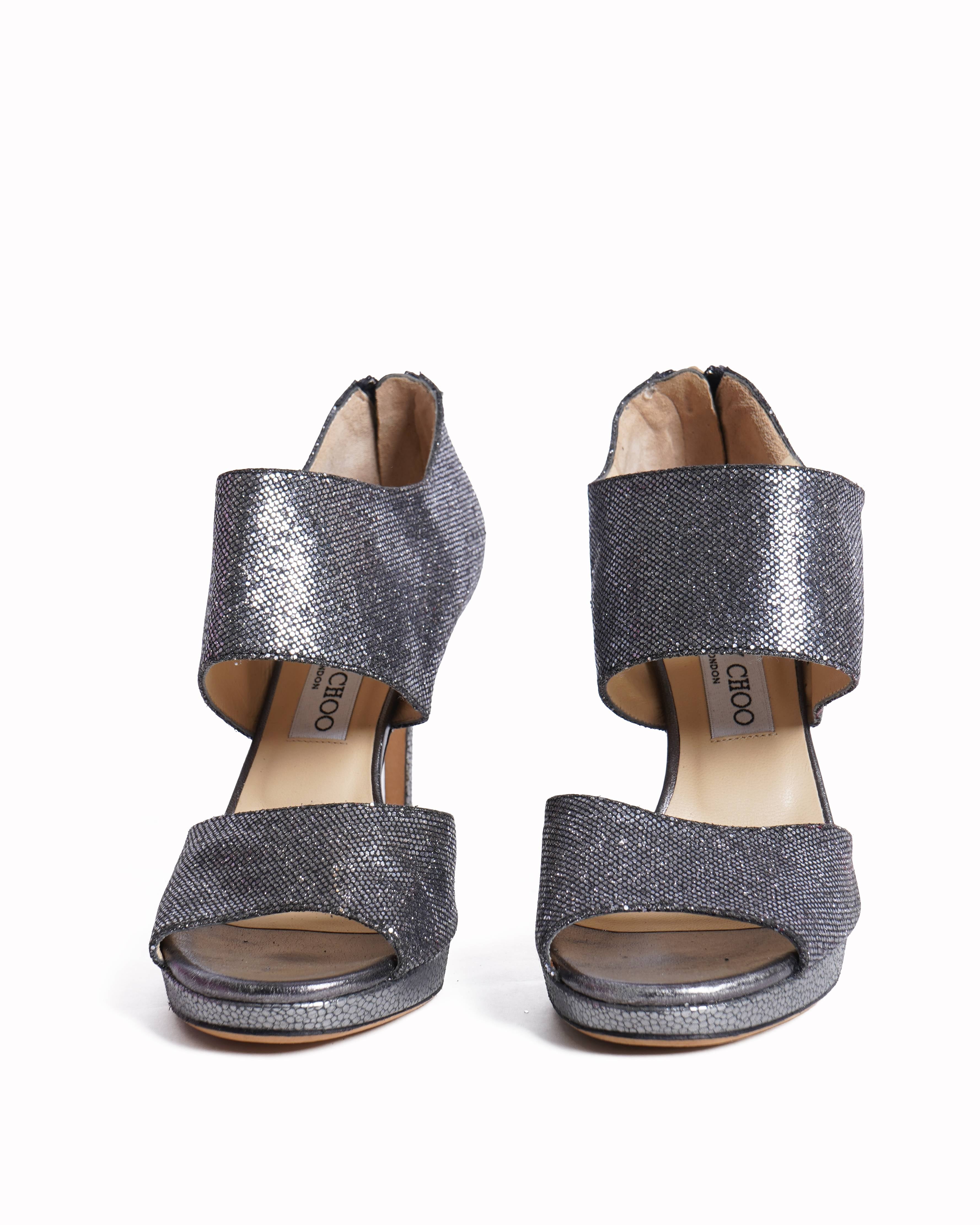 Jimmy choo private glitter platform heels