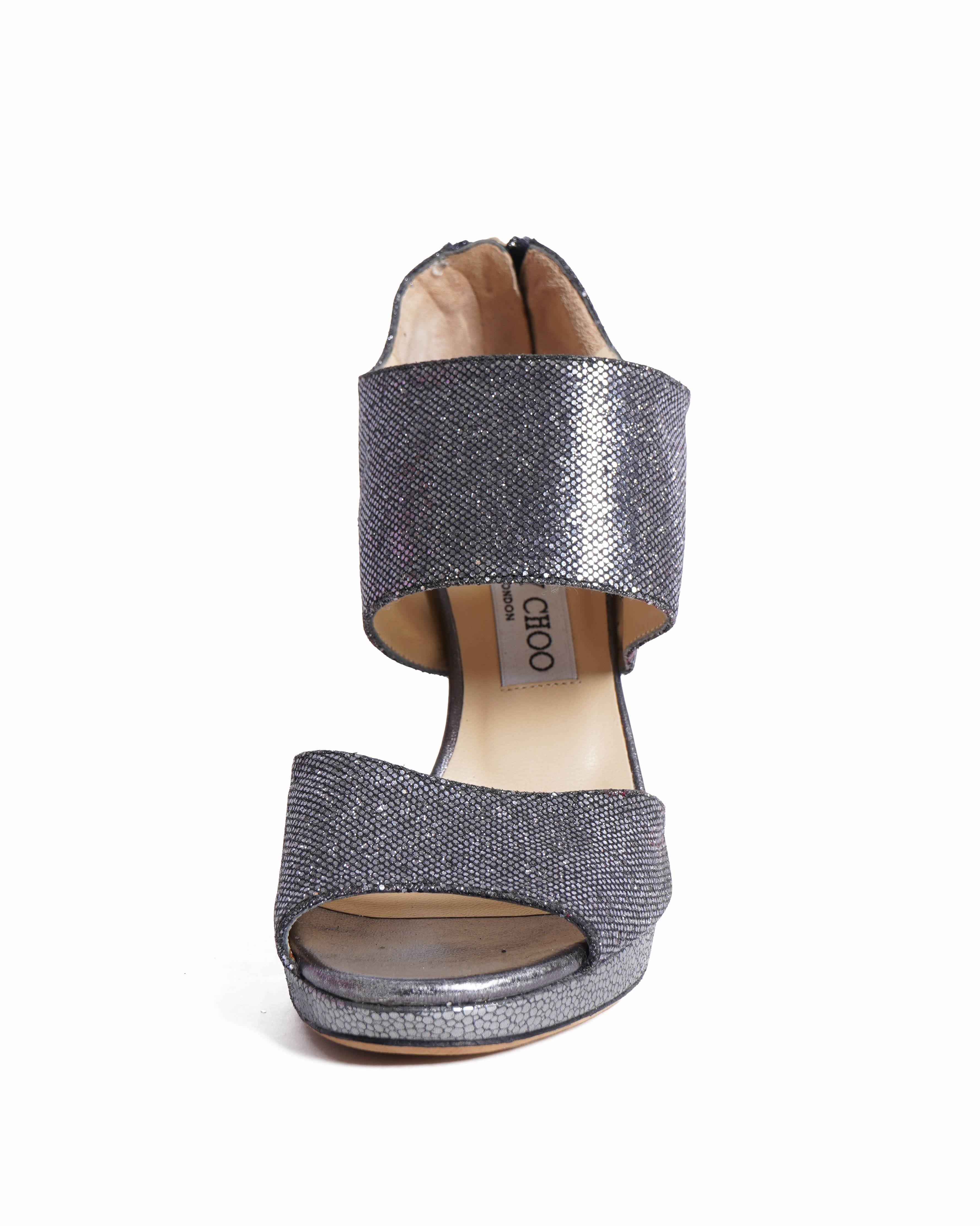 Jimmy choo private glitter platform heels